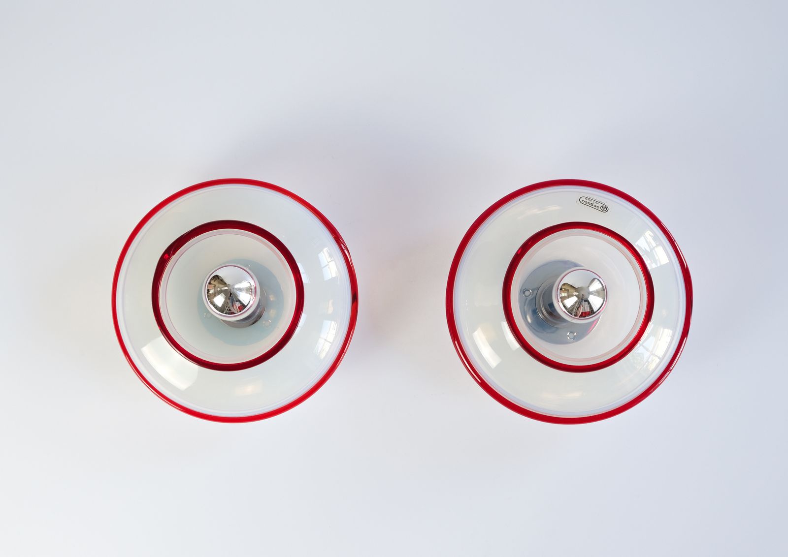 Rare Pair Of Postmodern Seguso Vetri D'arte Murano Glass Wall Lights, Italy C.1980s photo Lighting