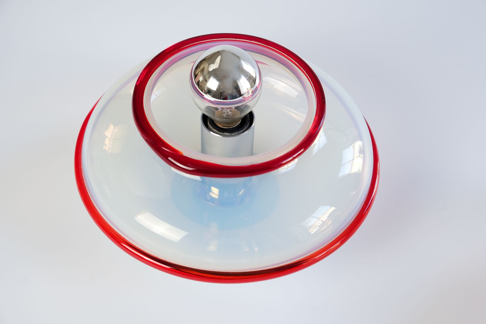 photo for sale Rare Pair Of Postmodern Seguso Vetri D'arte Murano Glass Wall Lights, Italy C.1980s