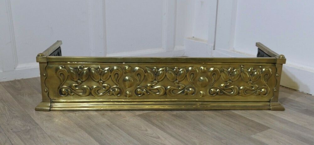Fine Quality Art Nouveau Brass Fender photo furniture