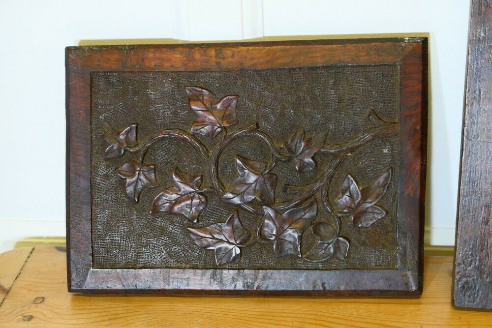 A Collection Of 4 Superbly Carved Oak Door Panels photo 570.0
