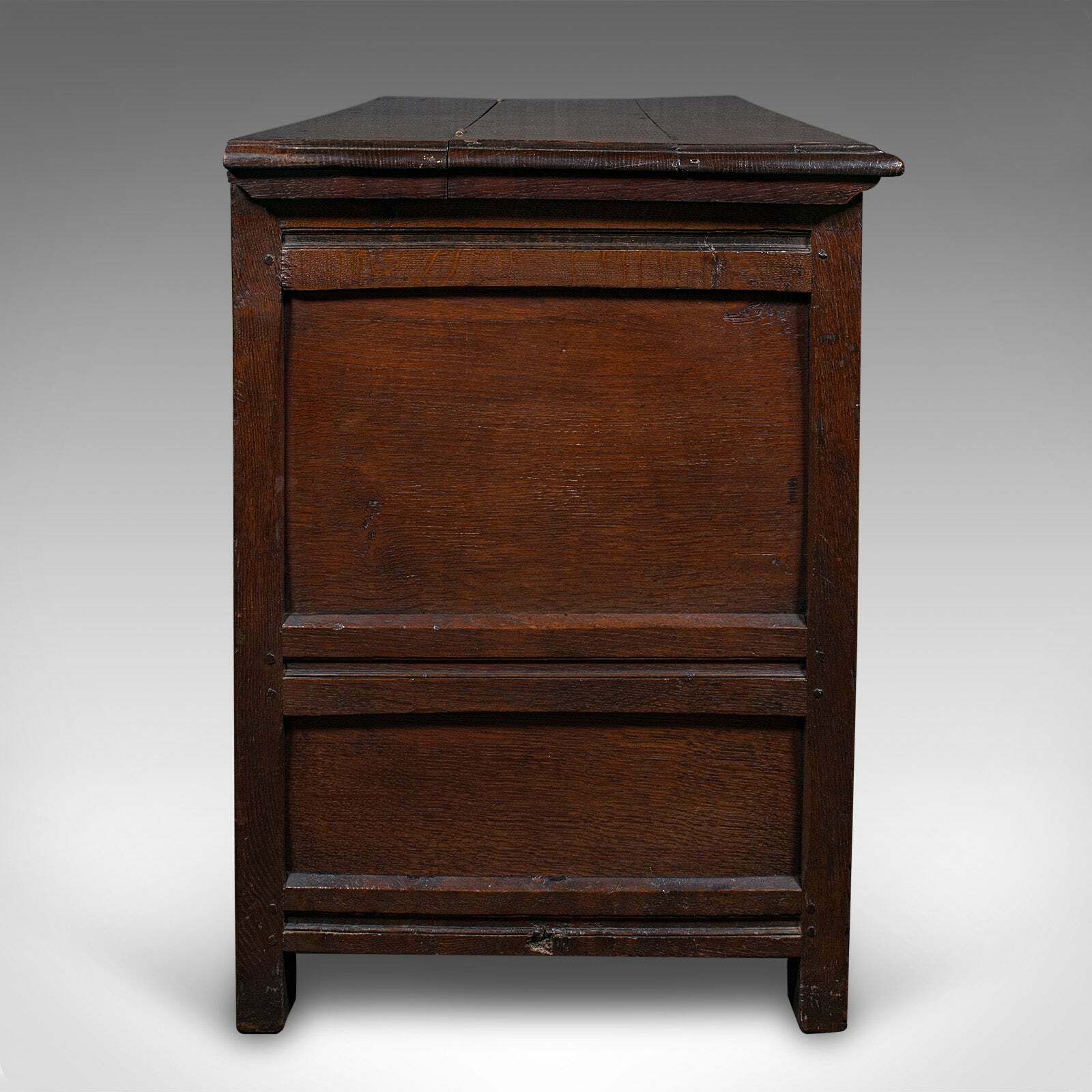 Large Antique Mule Chest, English, Carved Oak, Coffer, William III, Circa 1700 photo Furniture