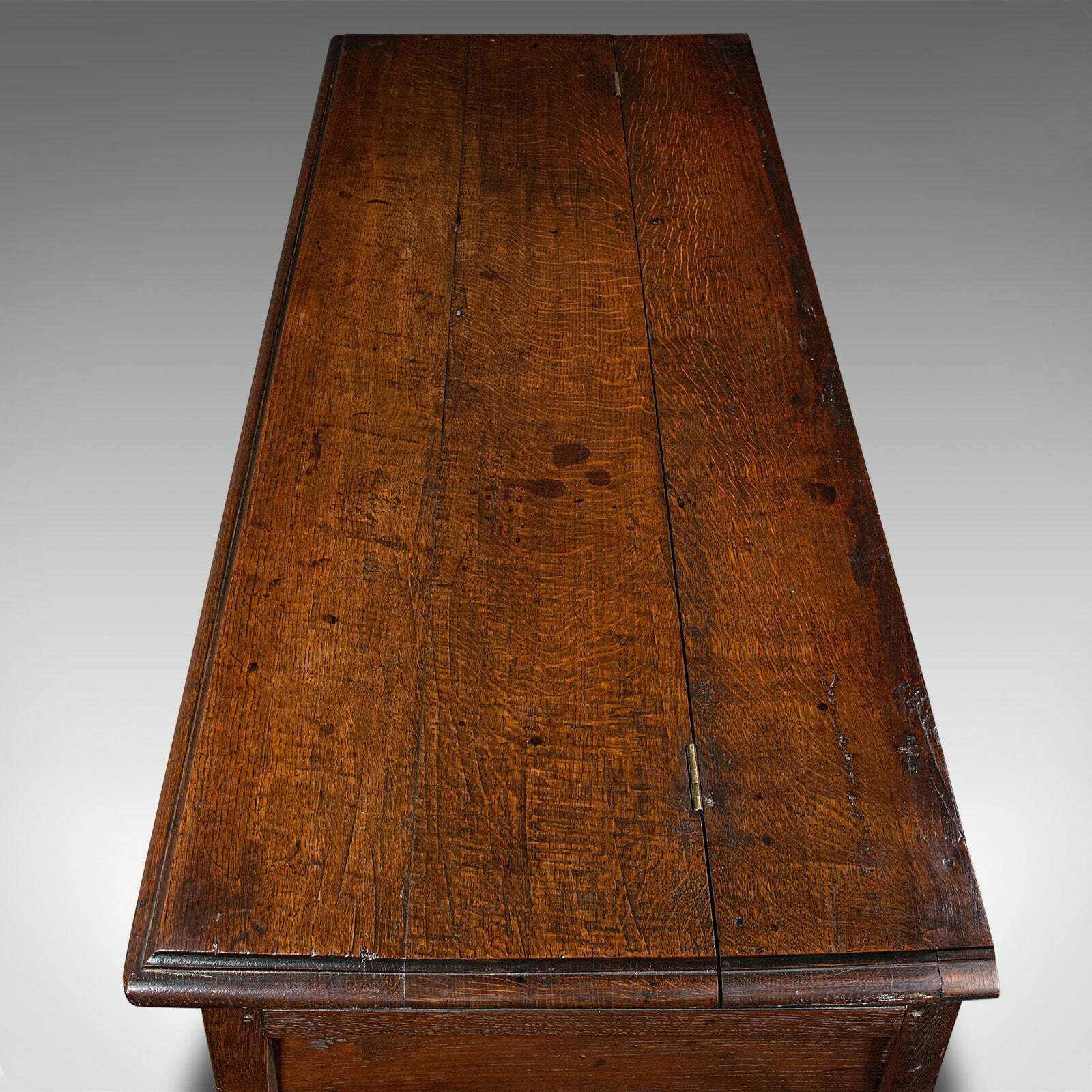 photo for sale Large Antique Mule Chest, English, Carved Oak, Coffer, William III, Circa 1700