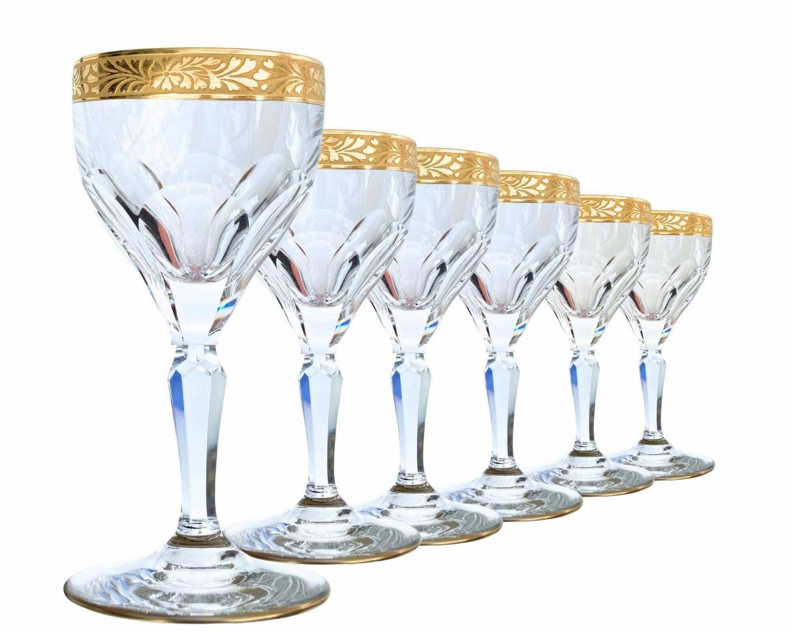 Crystal Cordial Glasses | 6pcs | Lady Hamilton Moser Oertel