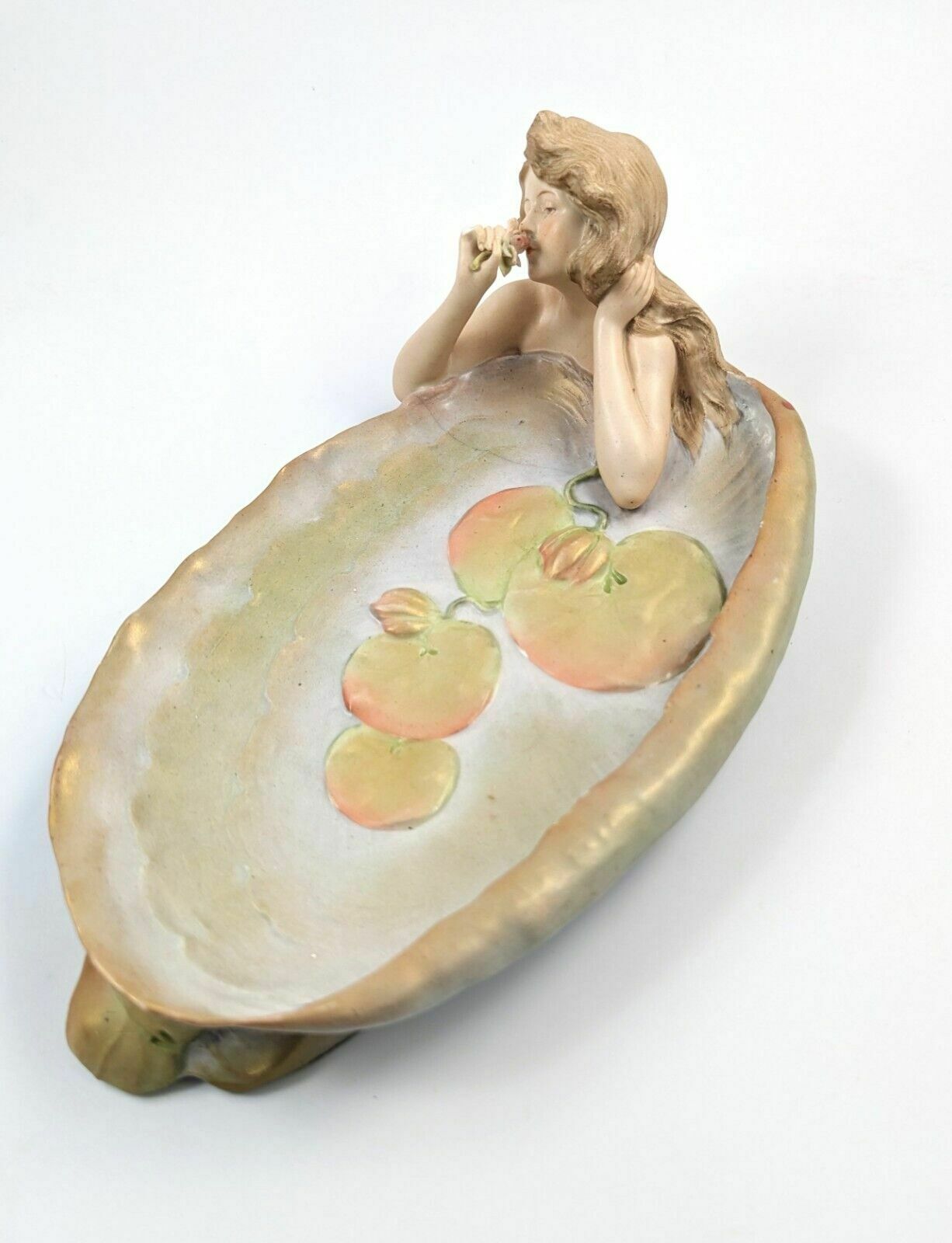 Antique Art Nouveau Porcelain Figurine By Ernst Wahliss, Late 19th Century photo Home Decor