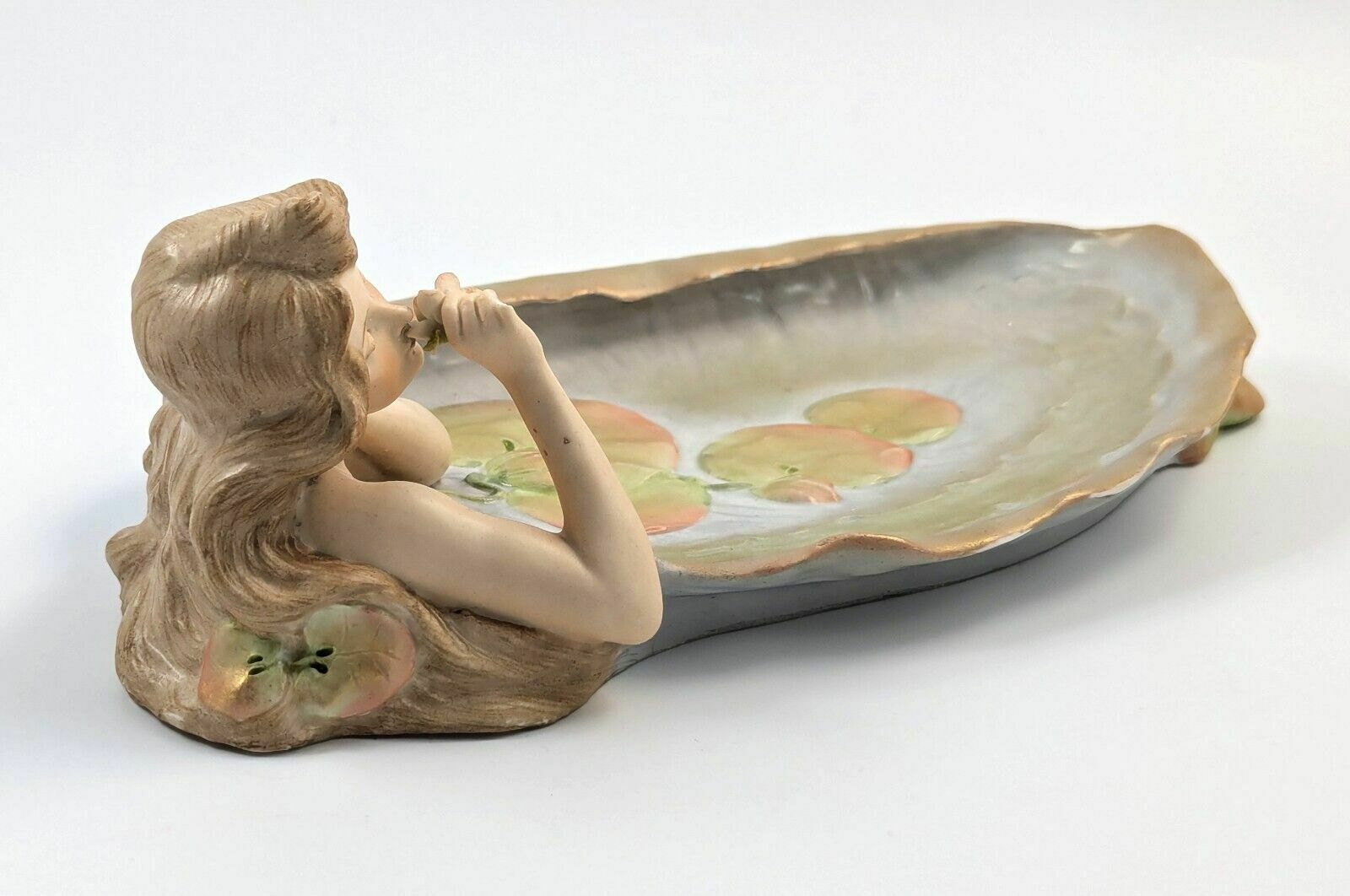 Antique Art Nouveau Porcelain Figurine By Ernst Wahliss, Late 19th Century photo vintage