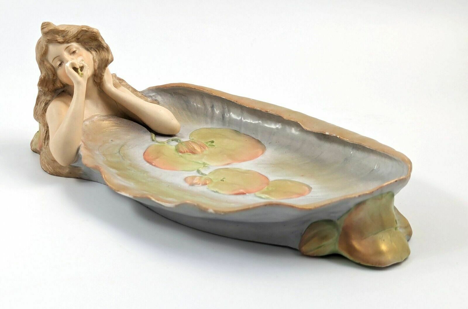 photo for sale Antique Art Nouveau Porcelain Figurine By Ernst Wahliss, Late 19th Century