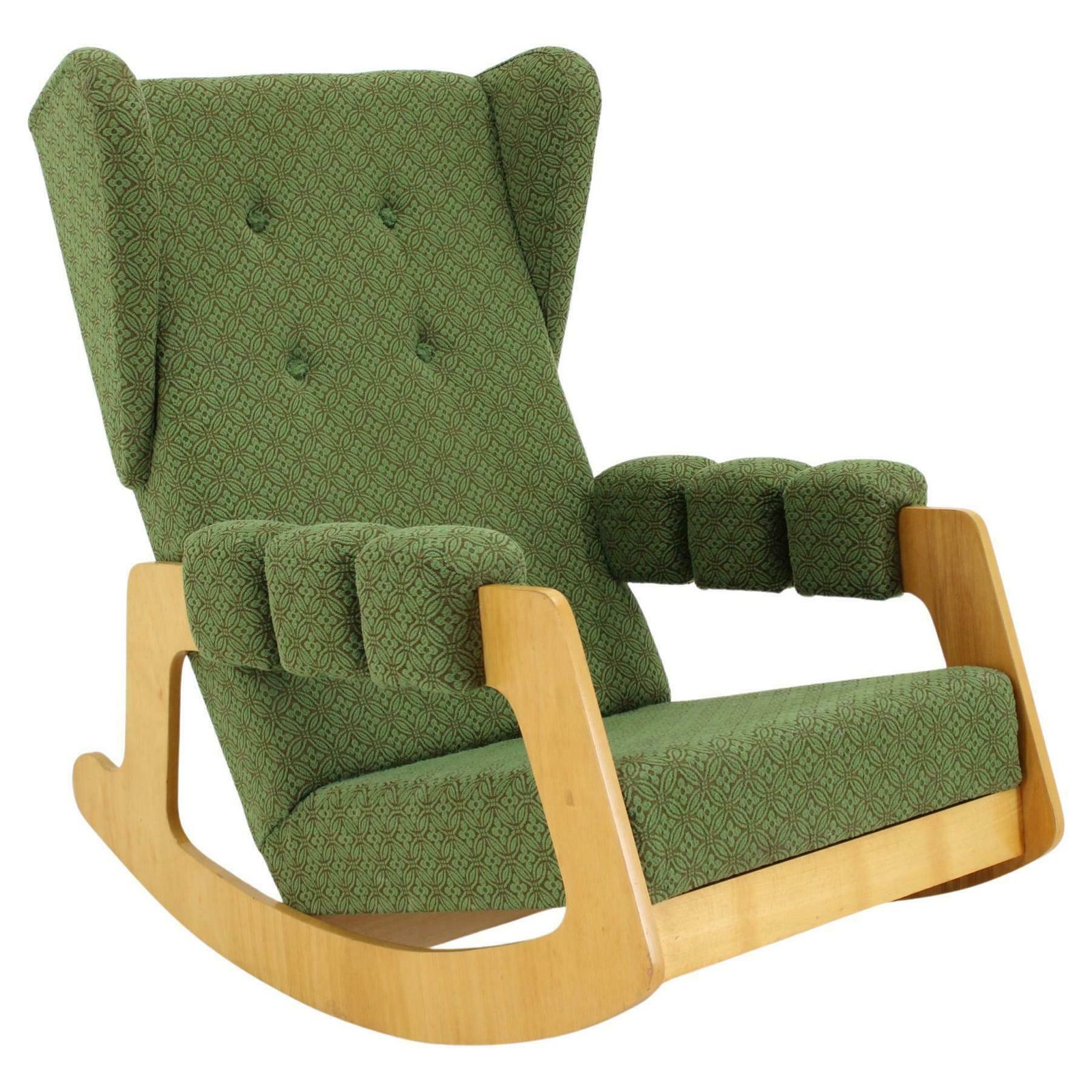 1970s Large Rare Brutalist Rocking Chair, Czechoslovakia