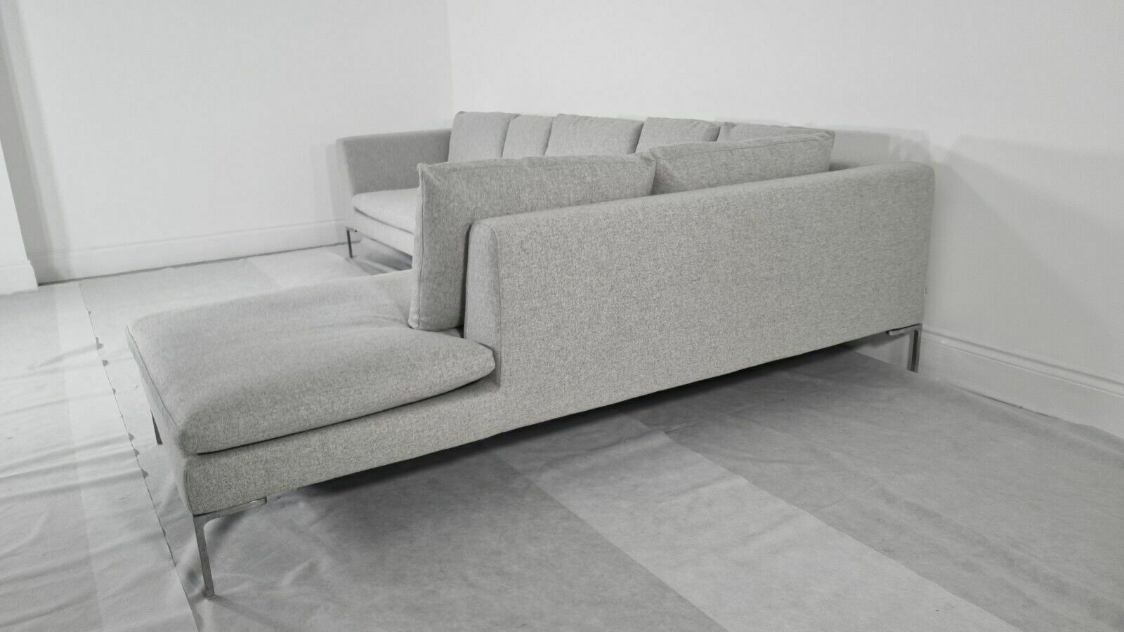 Immaculate Bb Italia L Shape Grande In Light Grey Wool photo 8280.0