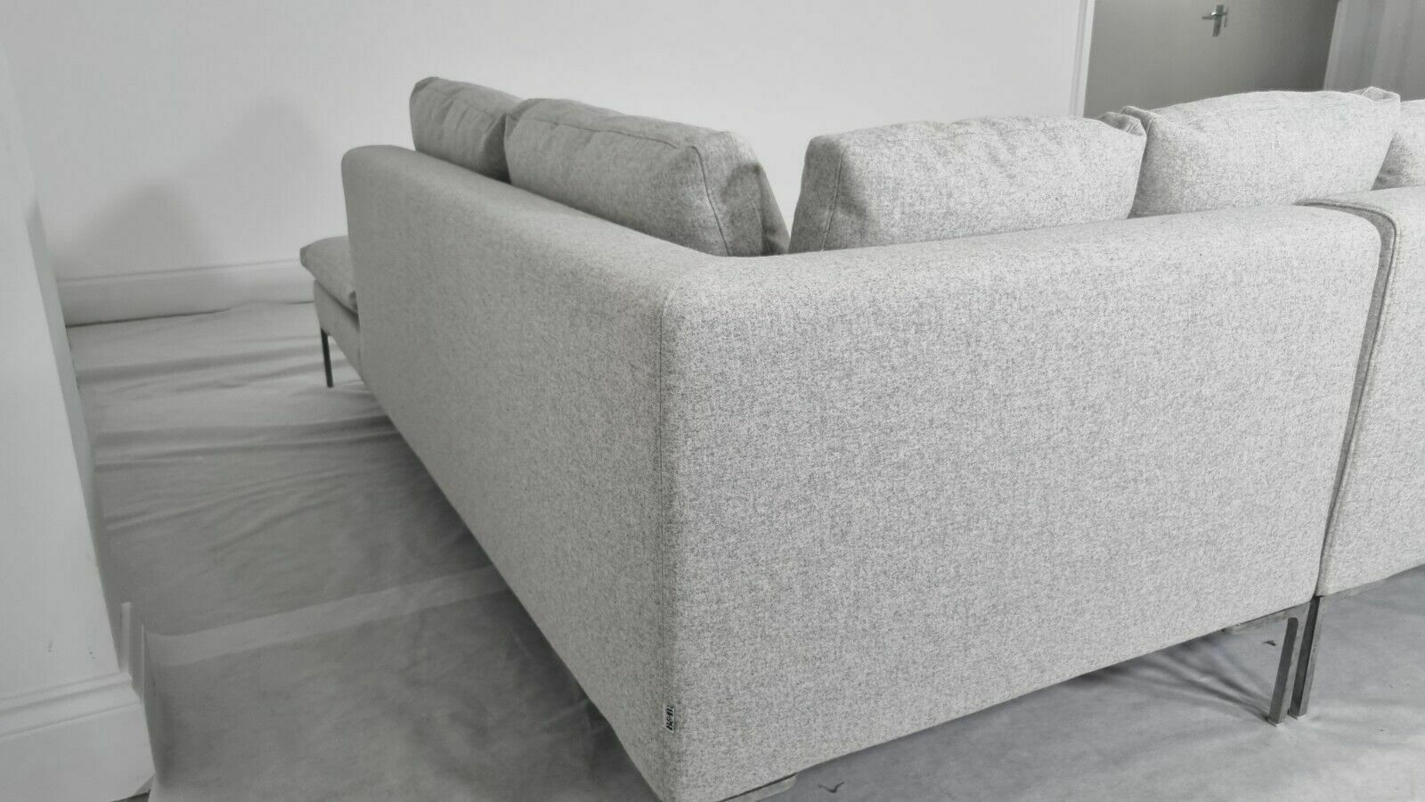 photo buy Immaculate Bb Italia L Shape Grande In Light Grey Wool