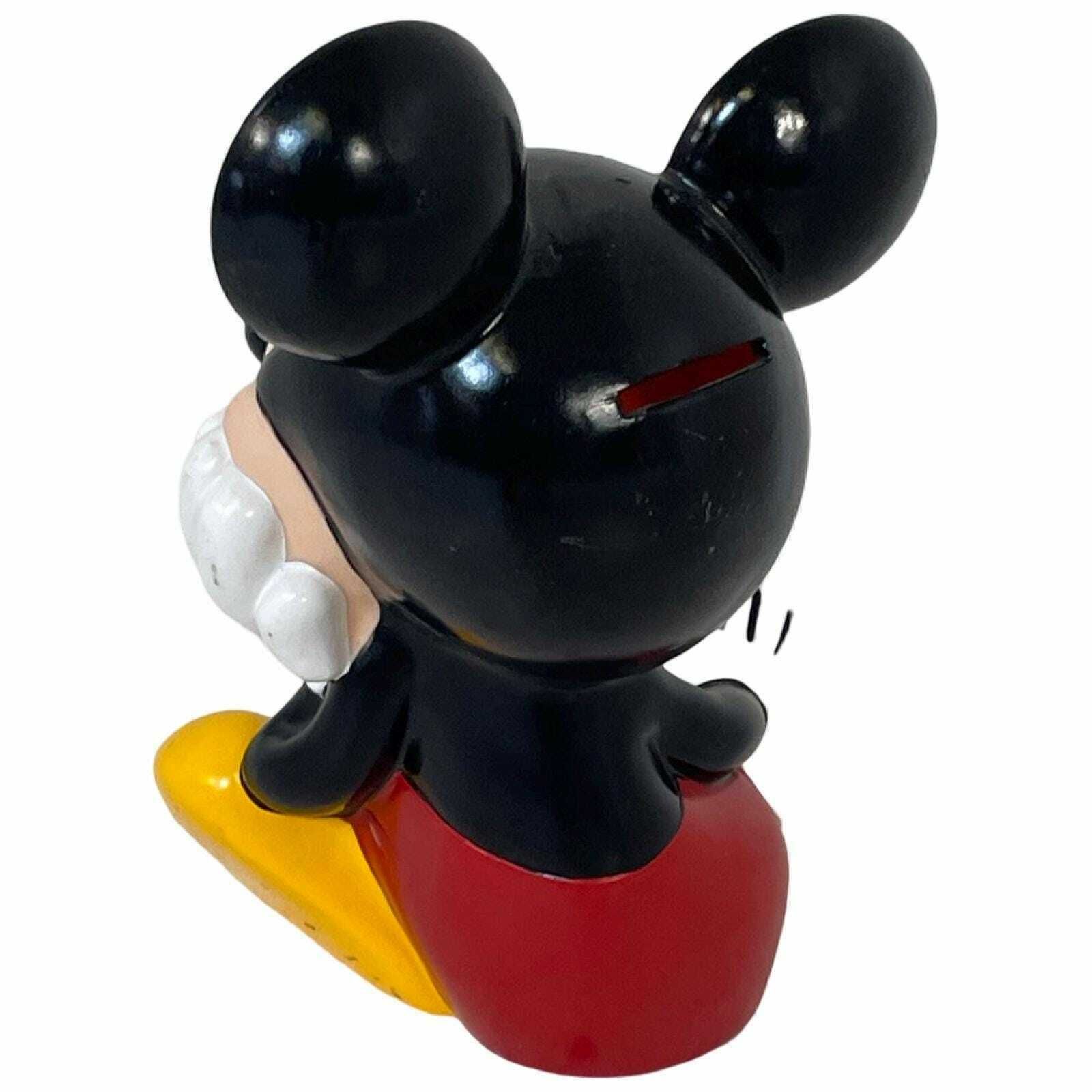 Disney Applause   Mickey Mouse Shaped Piggy Bank   Plastic   Marked, Licensed Product photo for sale