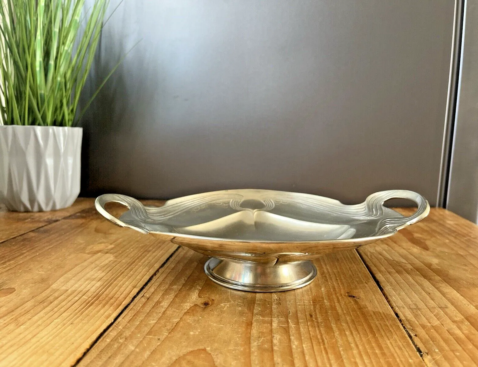 Art Nouveau Wmf Orivit Pewter Jugendstil Pedestal Bowl Stand Tazza Dish photo furniture