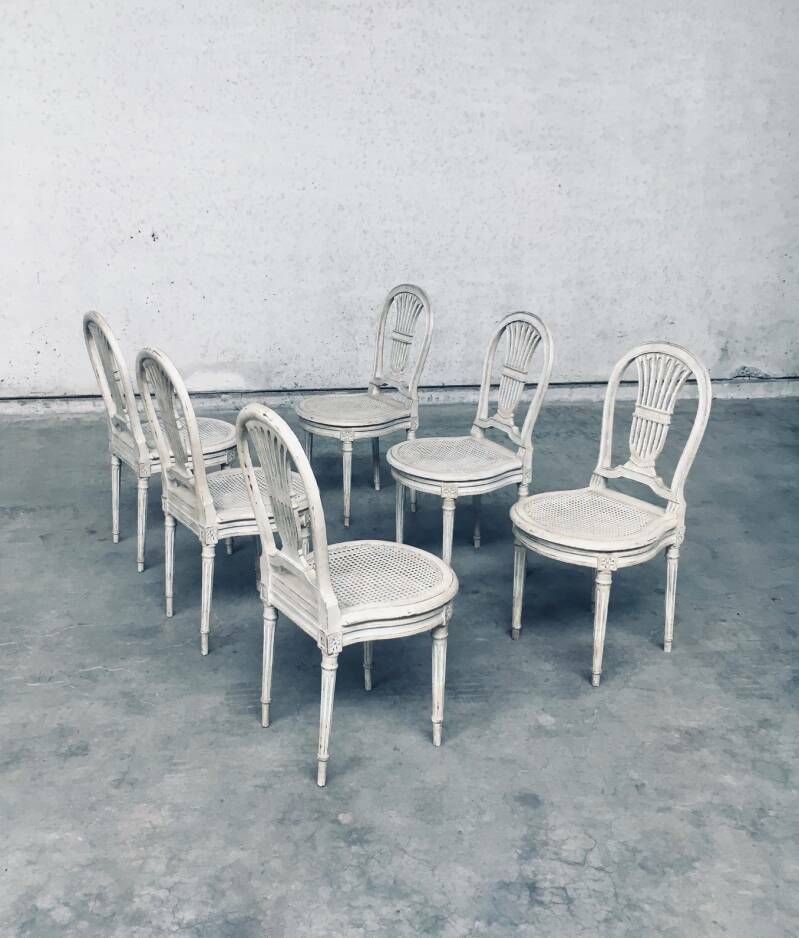 Louis XVI Stijl Eetkamerstoelen, Set Model Fer à Cheval, Frankrijk, Jaren 1940 photo vinterior