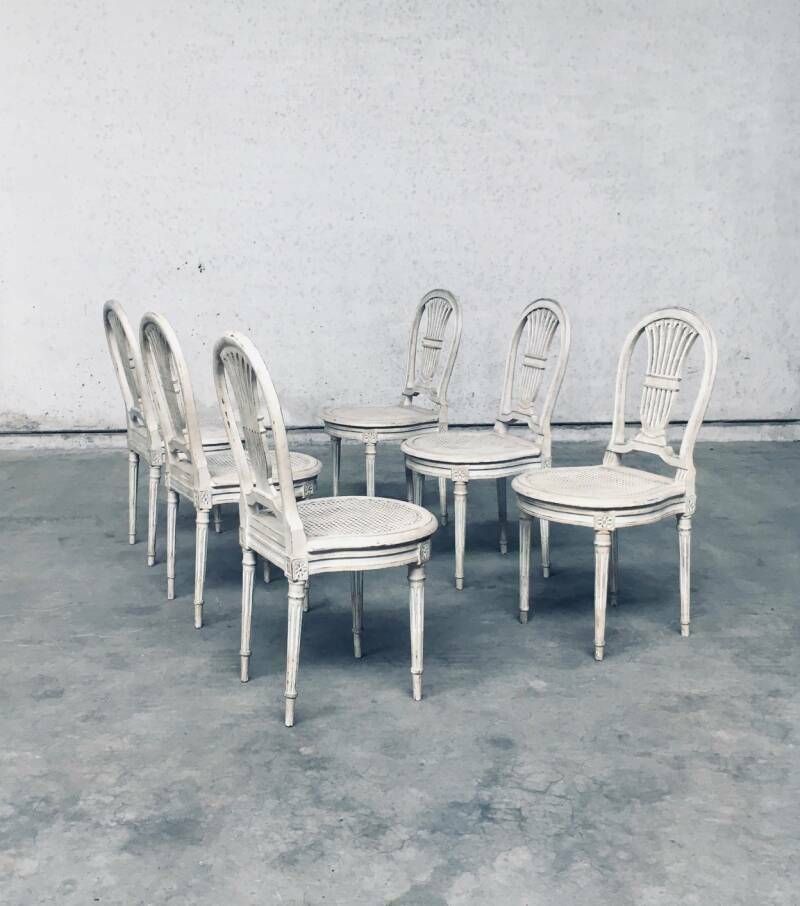 photo buy Louis XVI Stijl Eetkamerstoelen, Set Model Fer à Cheval, Frankrijk, Jaren 1940