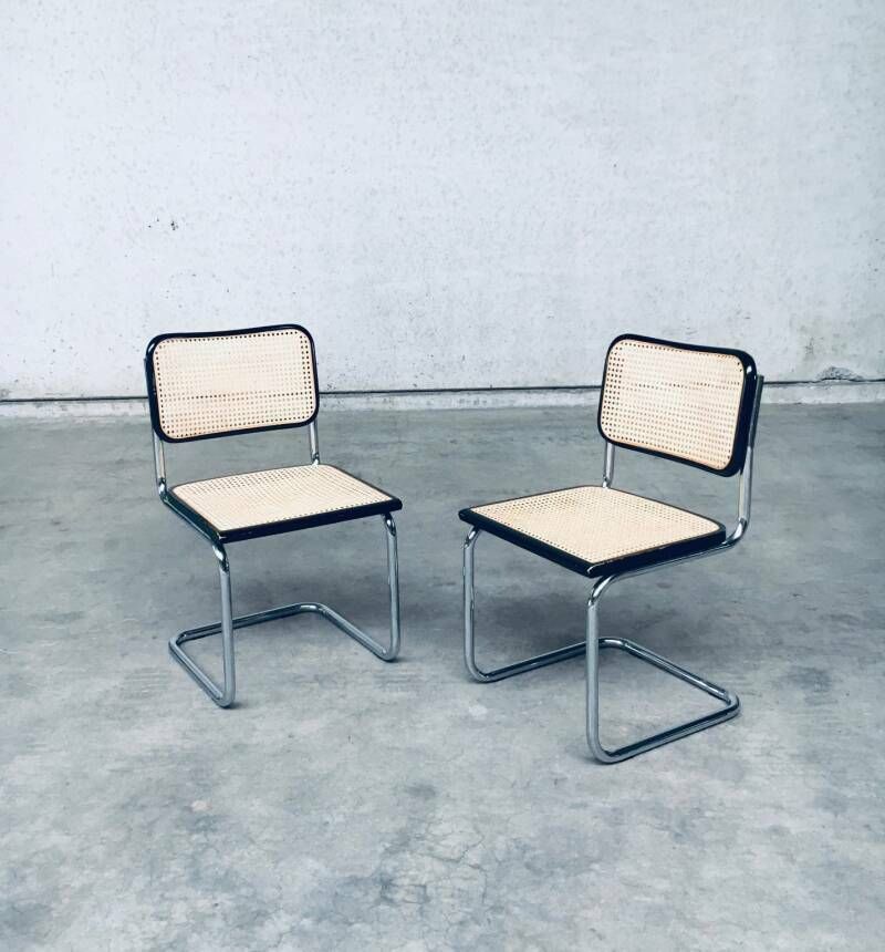 Bauhaus Design Cesca Eetkamerstoelen Set, Italië Jaren 1980 photo for sale