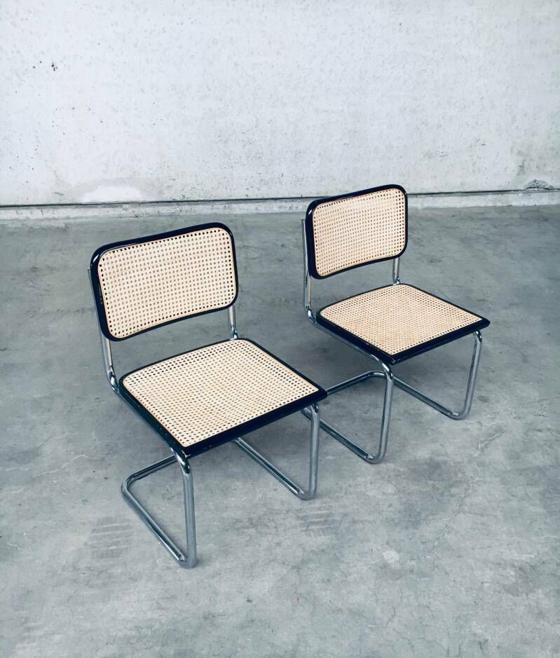 Meubels Bauhaus Design Cesca Eetkamerstoelen Set, Italië Jaren 1980 photo