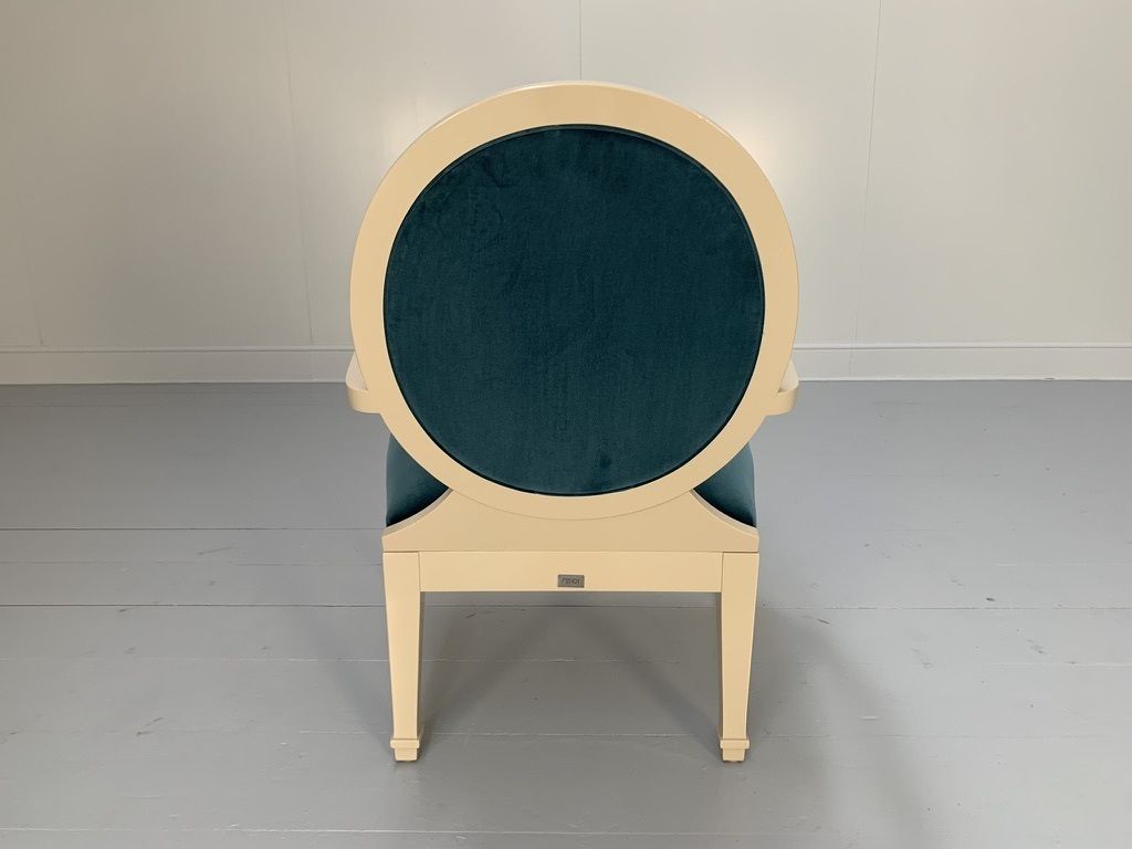 Fendi Casa Occasional/Bedroom Armchair – In Blue Velvet photo for sale