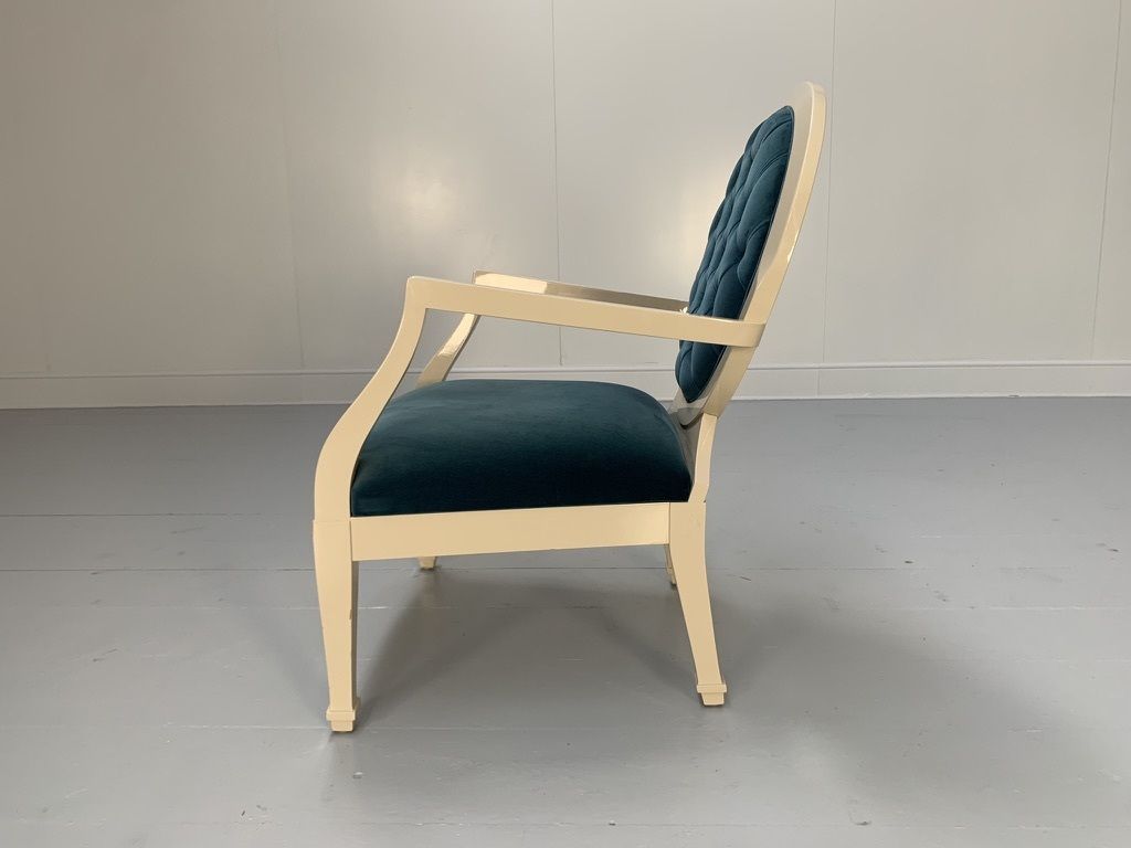 Fendi Casa Occasional/Bedroom Armchair – In Blue Velvet photo 1900.0