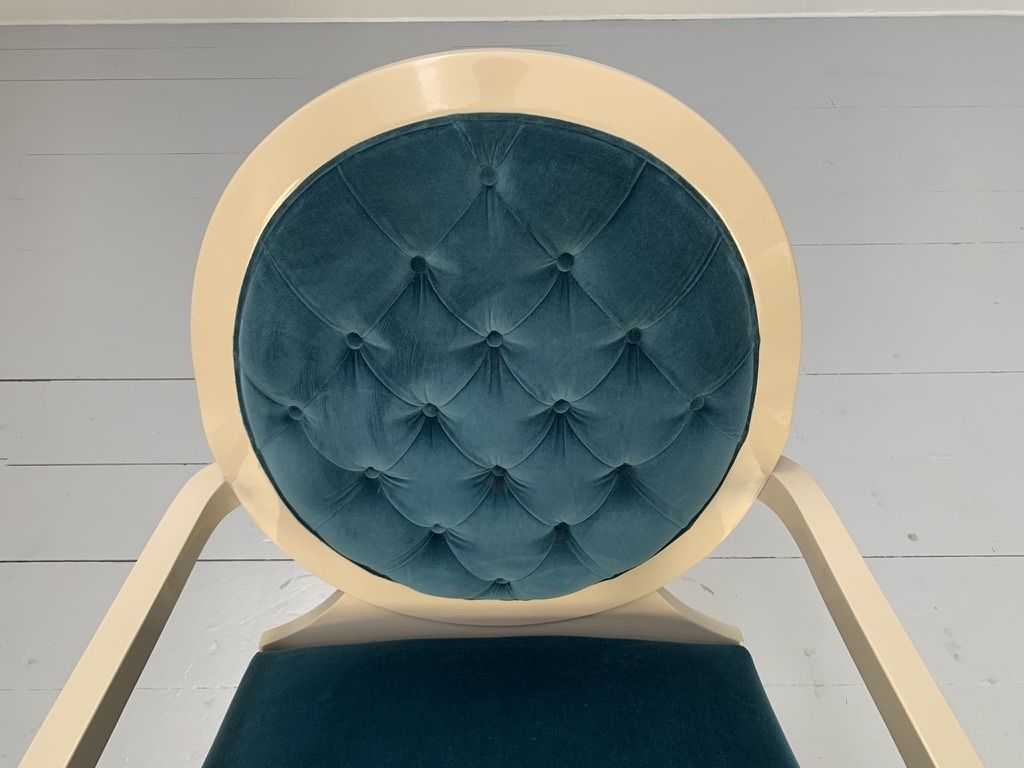 photo furniture Fendi Casa Occasional/Bedroom Armchair – In Blue Velvet