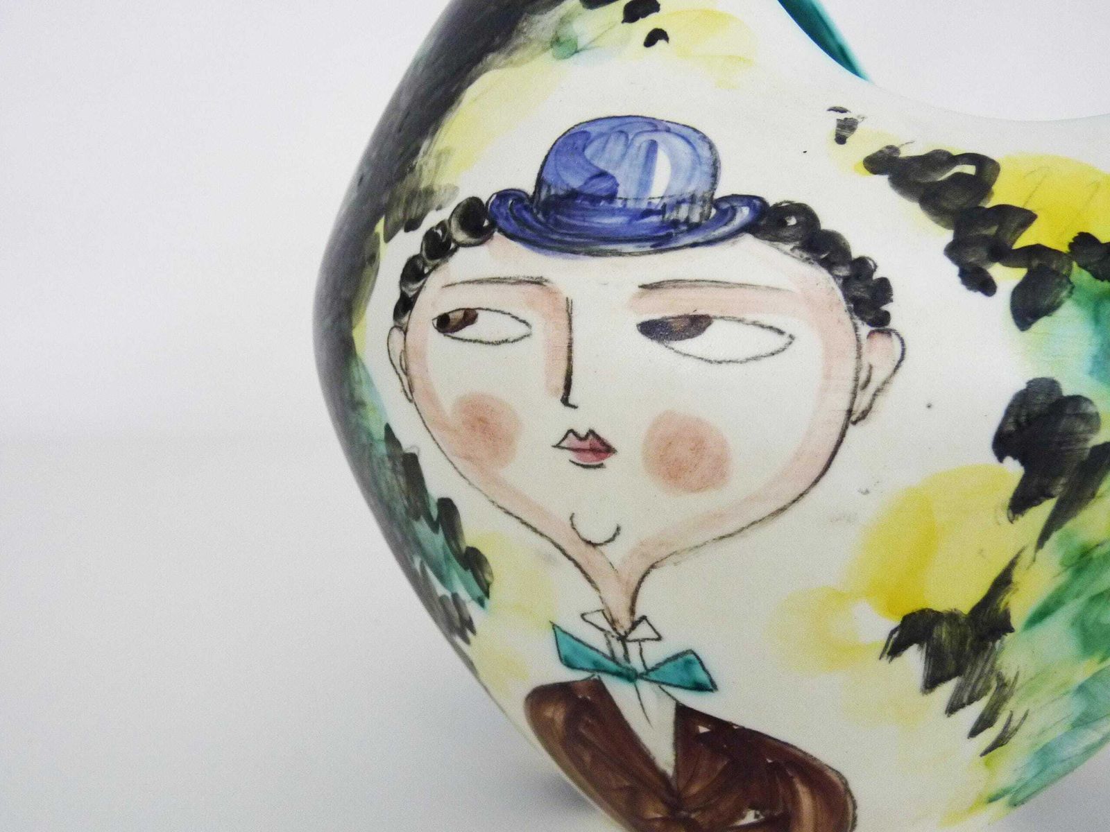 Mid Century Modern Ceramic Vase By Ceramica Campione, Signed, Italy, 1950s photo vinterior