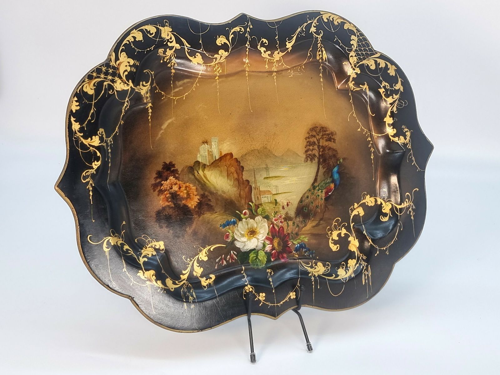 A Beautiful English Papier Mache Tray, English Circa 1840 photo furniture