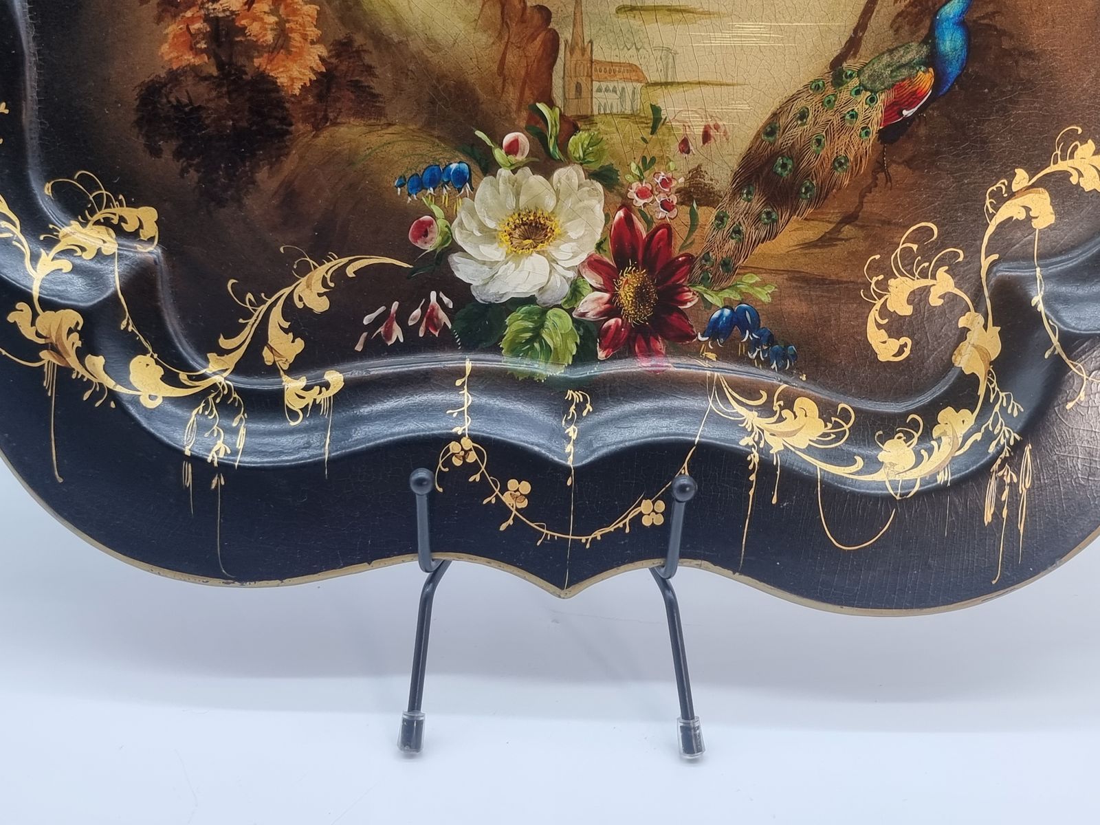 745.0 A Beautiful English Papier Mache Tray, English Circa 1840 photo