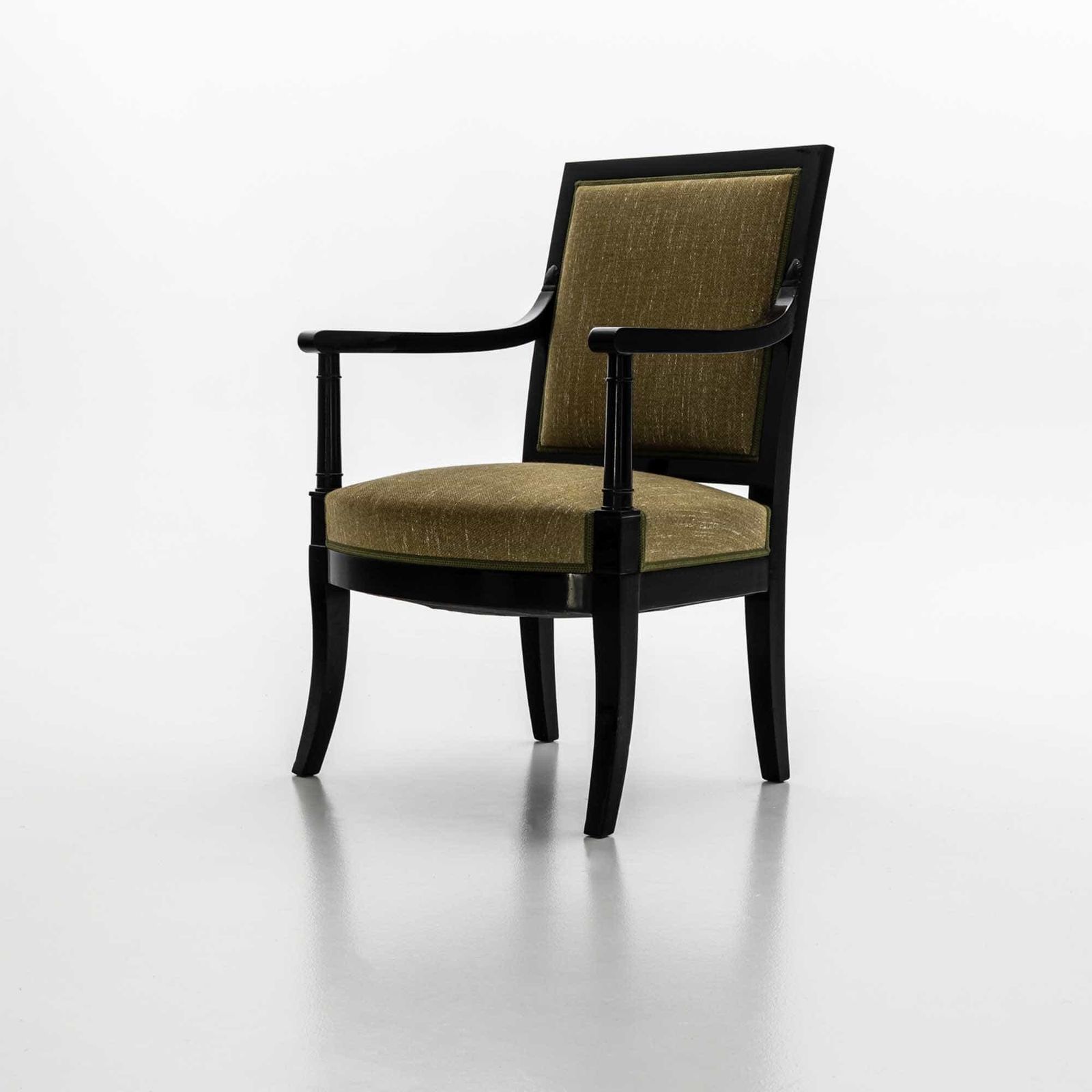 Pair Of Ebonised Armchairs, France, 1st Half 19th Century photo 4000.0