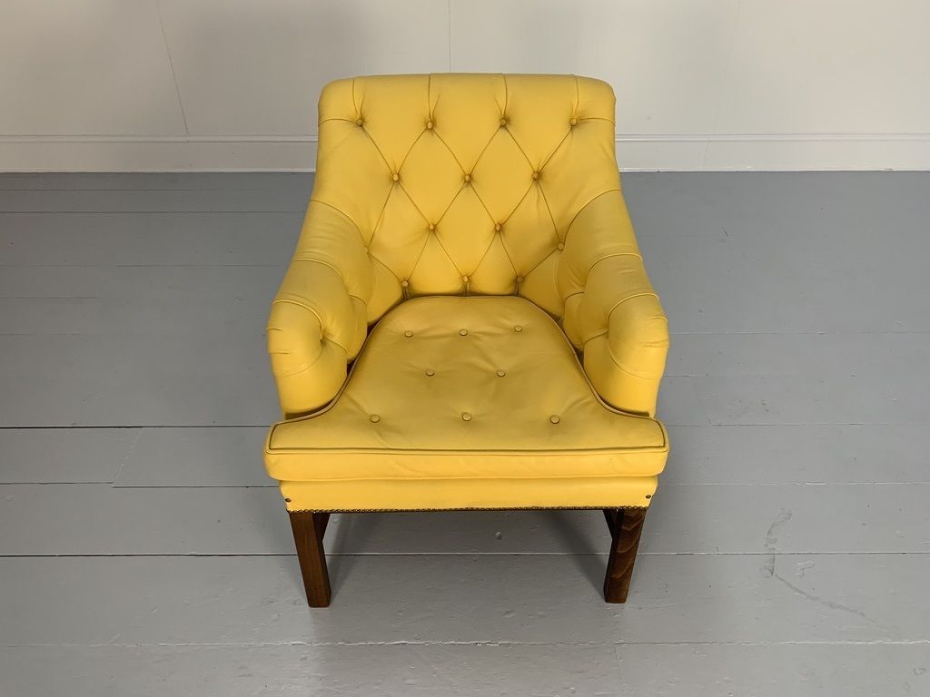 George Smith “Georgian” Armchair – In Yellow Leather photo 2400.0