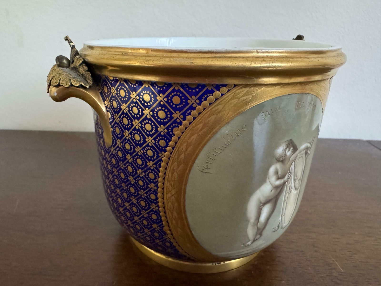 18th Century Sèvres Style Porcelain Bottle Cooler (Seaux A Bouteille) photo vintage