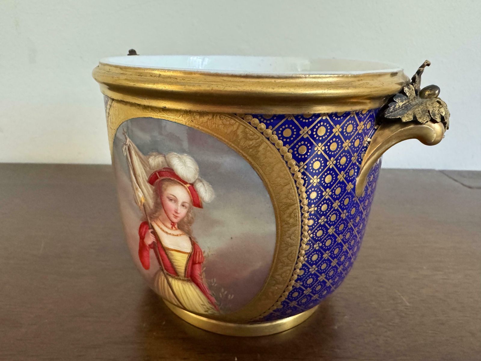 2500.0 18th Century Sèvres Style Porcelain Bottle Cooler (Seaux A Bouteille) photo