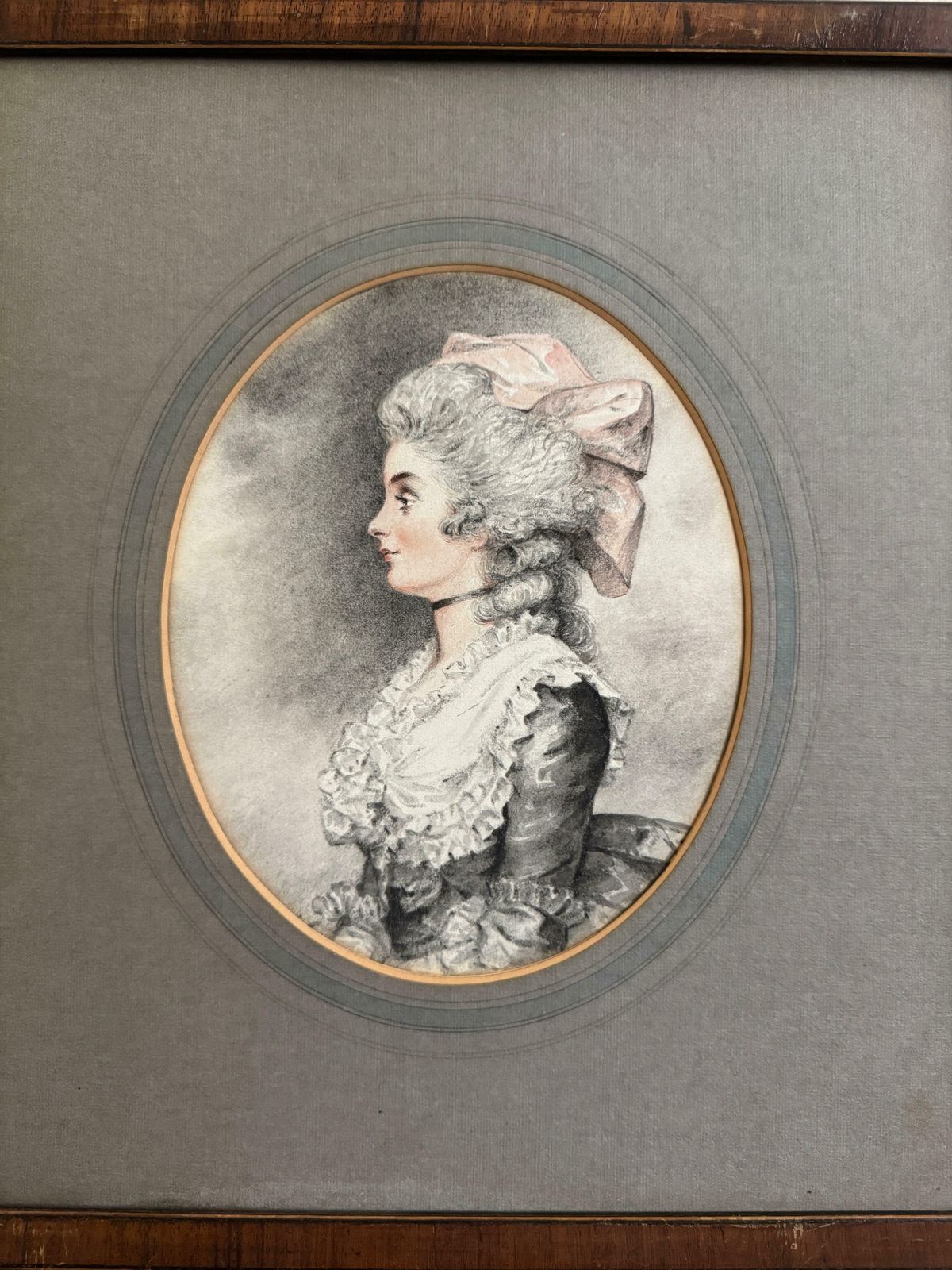 Late 19th Century Pencil & Watercolour Portraits (Set Of 8) photo furniture