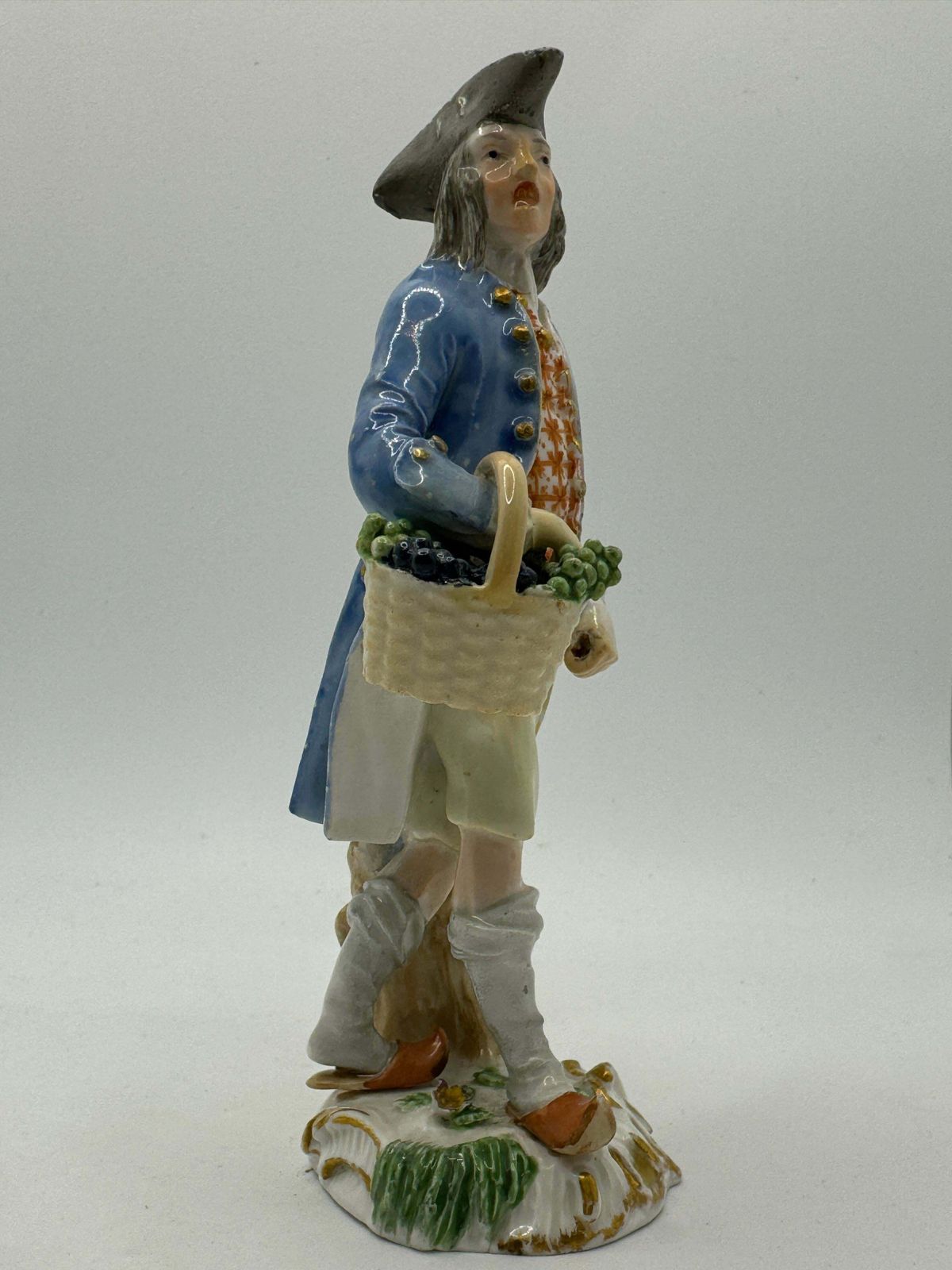 photo furniture 18th Century Meissen Figure 'Street Trader Selling Grapes'
