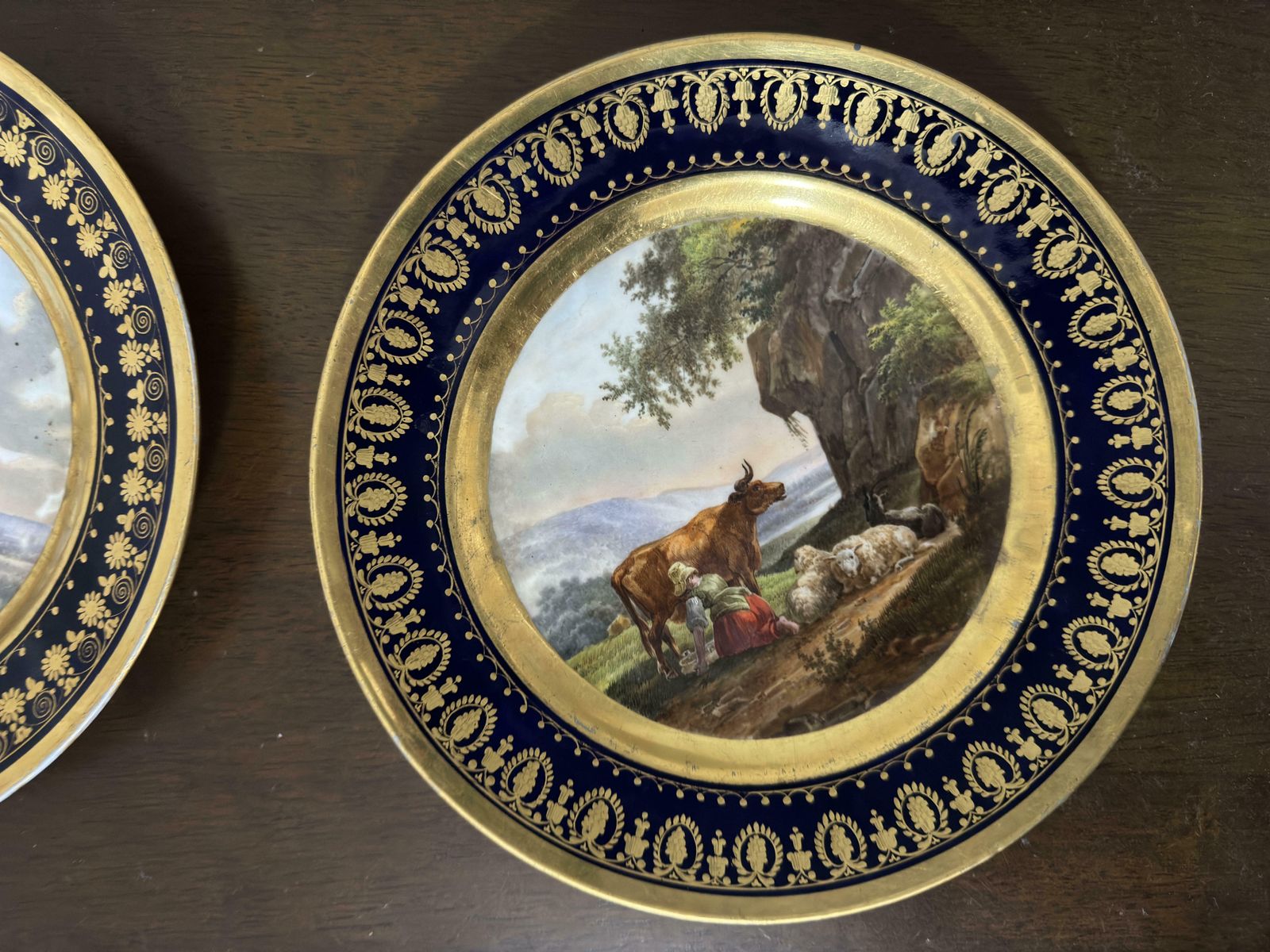 Pair Of Early 19th Century Darte Brothers Porcelain Plates photo 4500.0