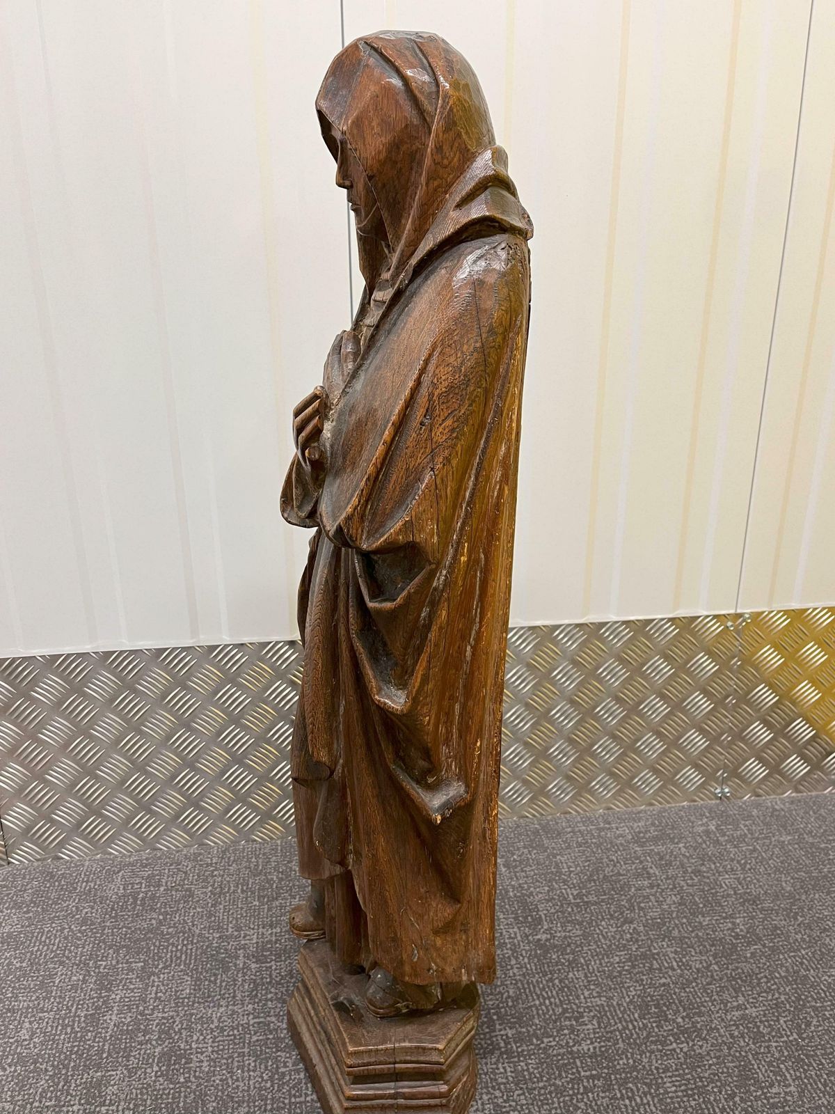 Antique Oak Sculpture – 'The Grief Of Mary' , Circa 1500 photo 7000.0