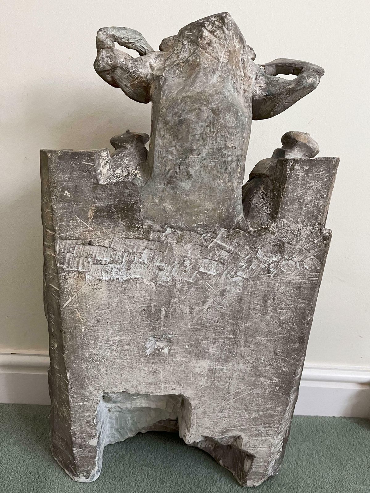 Early 16th Century Stone Carving   'The Death Of A Prelate' photo vinterior