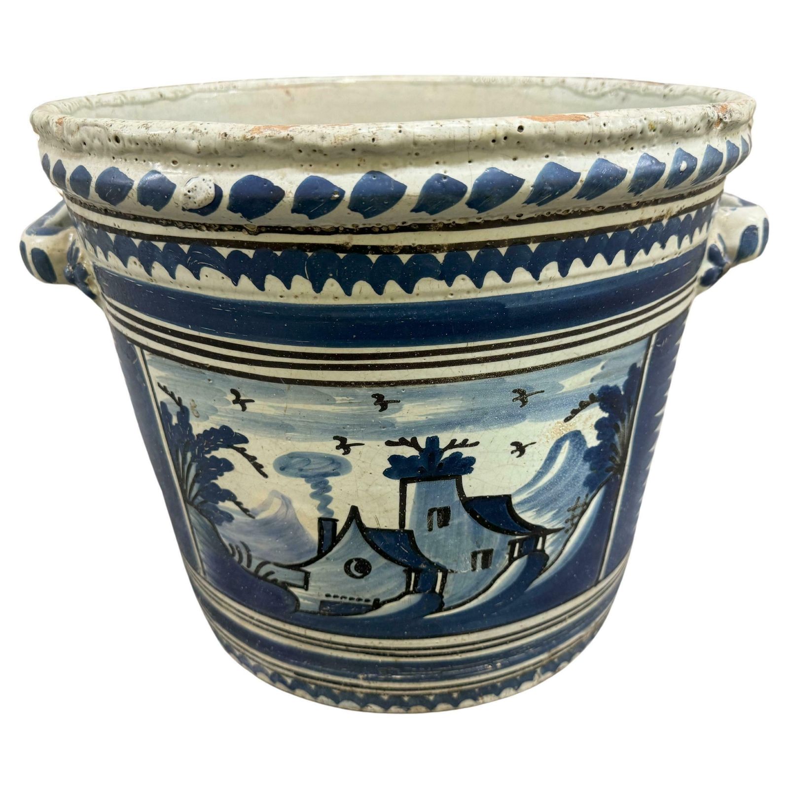 18th Century Nevers Faience 'Pot A Oranger'