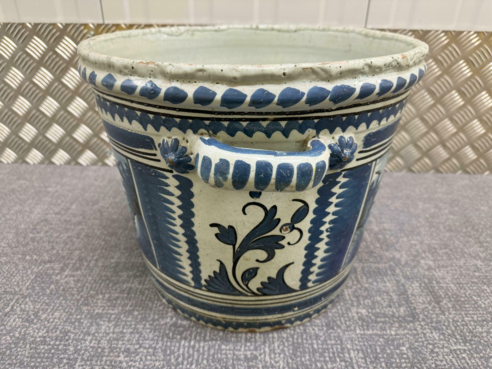 18th Century Nevers Faience 'Pot A Oranger' photo Garden Decor