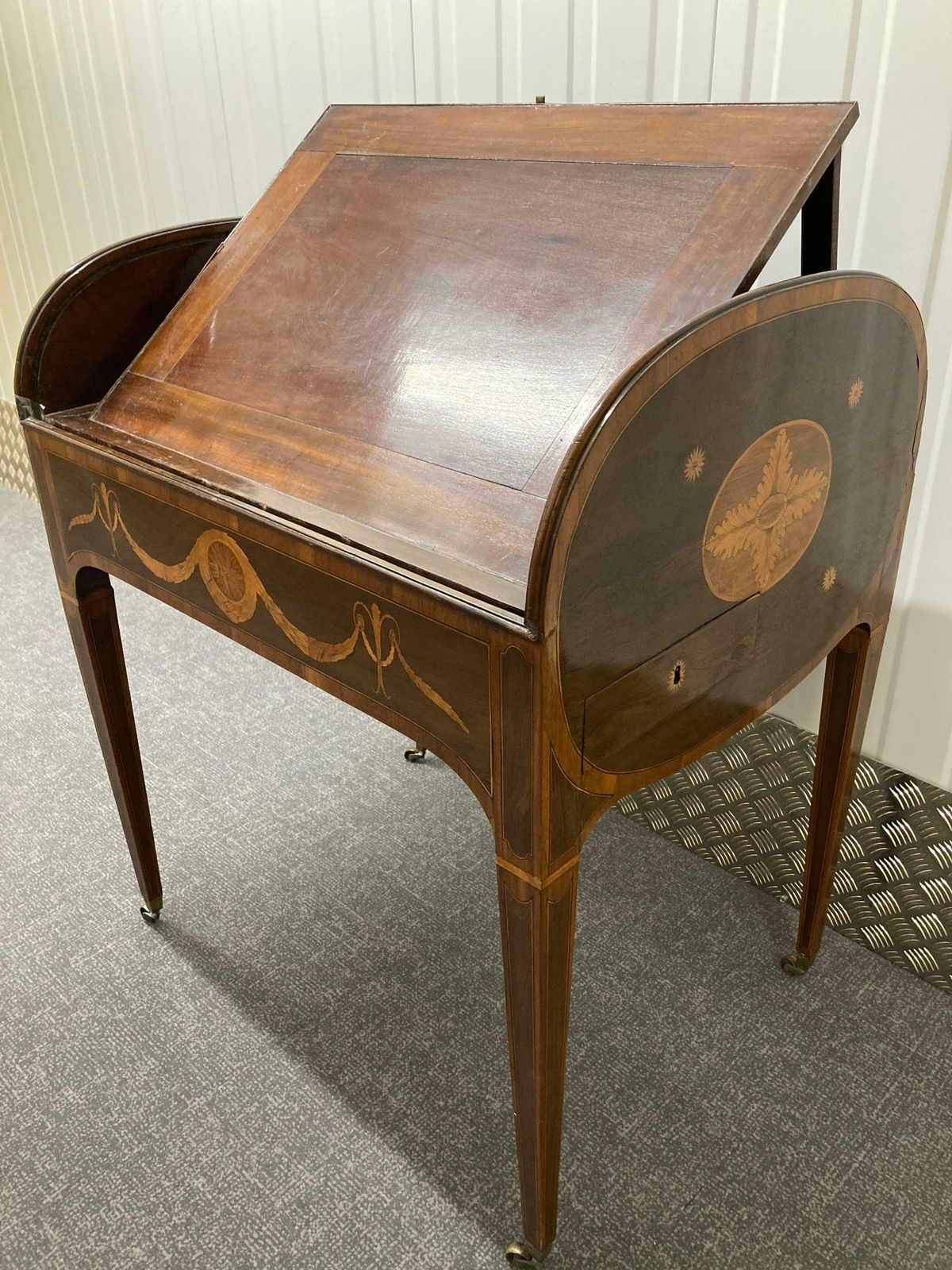 Sheraton Period Partridgewood Tambour Desk photo Furniture