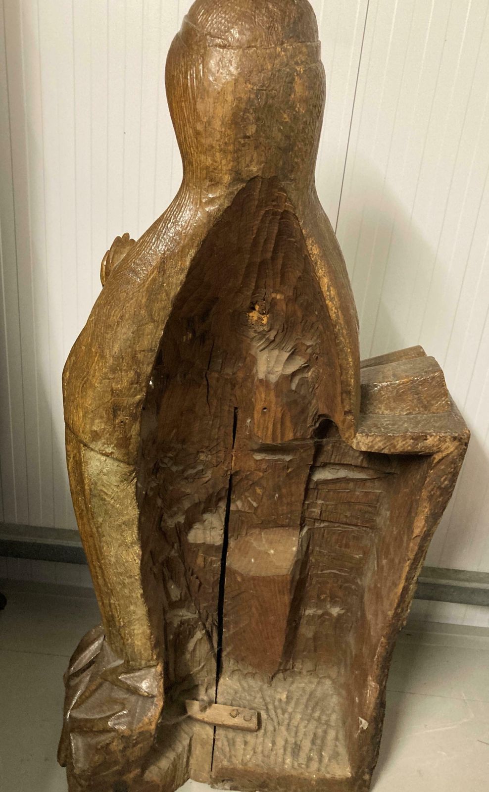 15th Century Gothic Carved Oak Statue – Virgin Of The Annunciation photo buy