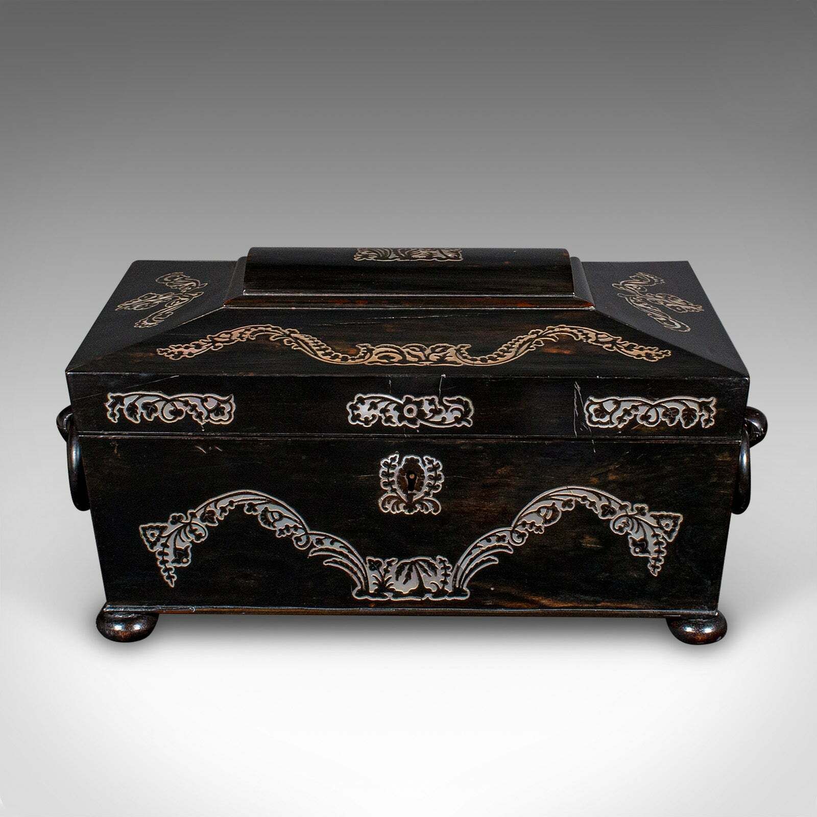 Antique Keepsake Box, English, Coromandel, Inlaid Stationery Case, Regency, 1830 photo Home Decor