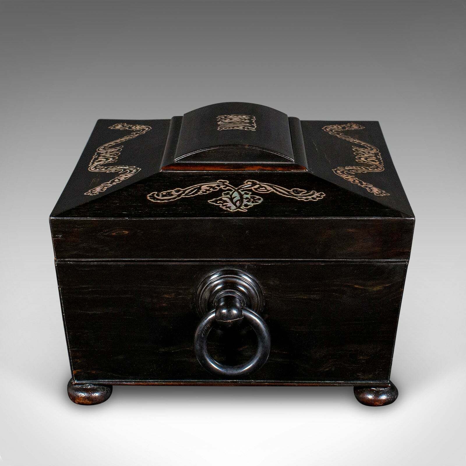 Antique Keepsake Box, English, Coromandel, Inlaid Stationery Case, Regency, 1830 photo 895.0