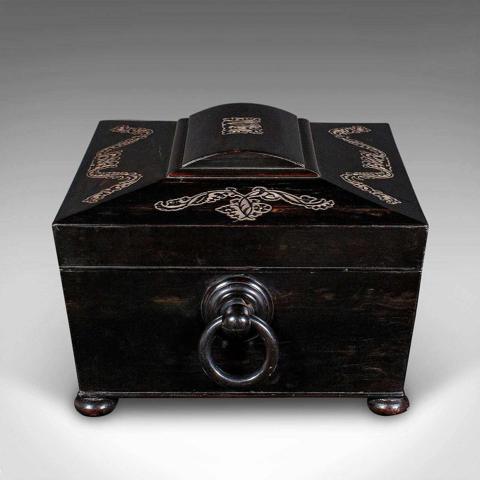 Antique Keepsake Box, English, Coromandel, Inlaid Stationery Case, Regency, 1830 photo buy