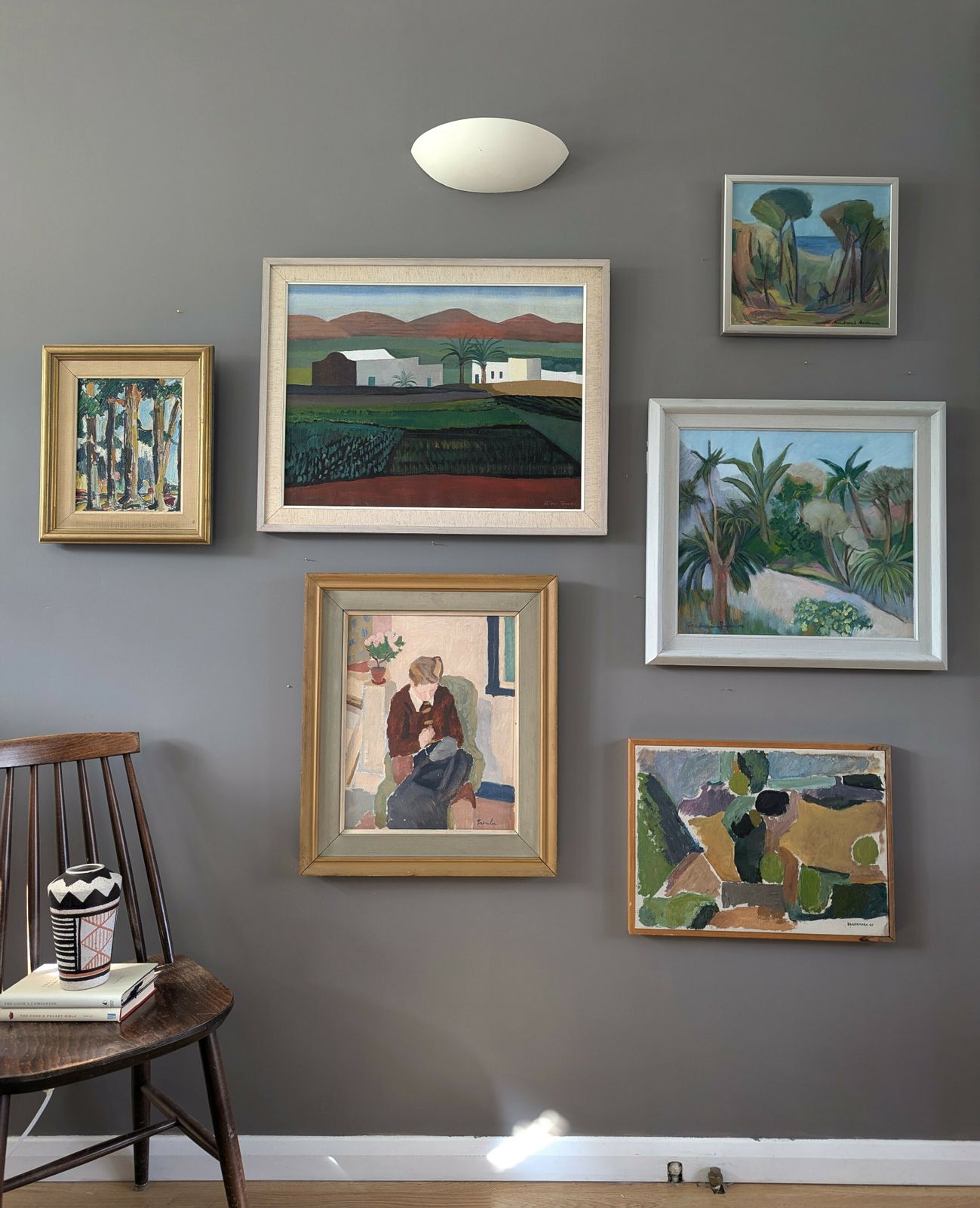 White Houses In The Fields  Oil Painting photo furniture