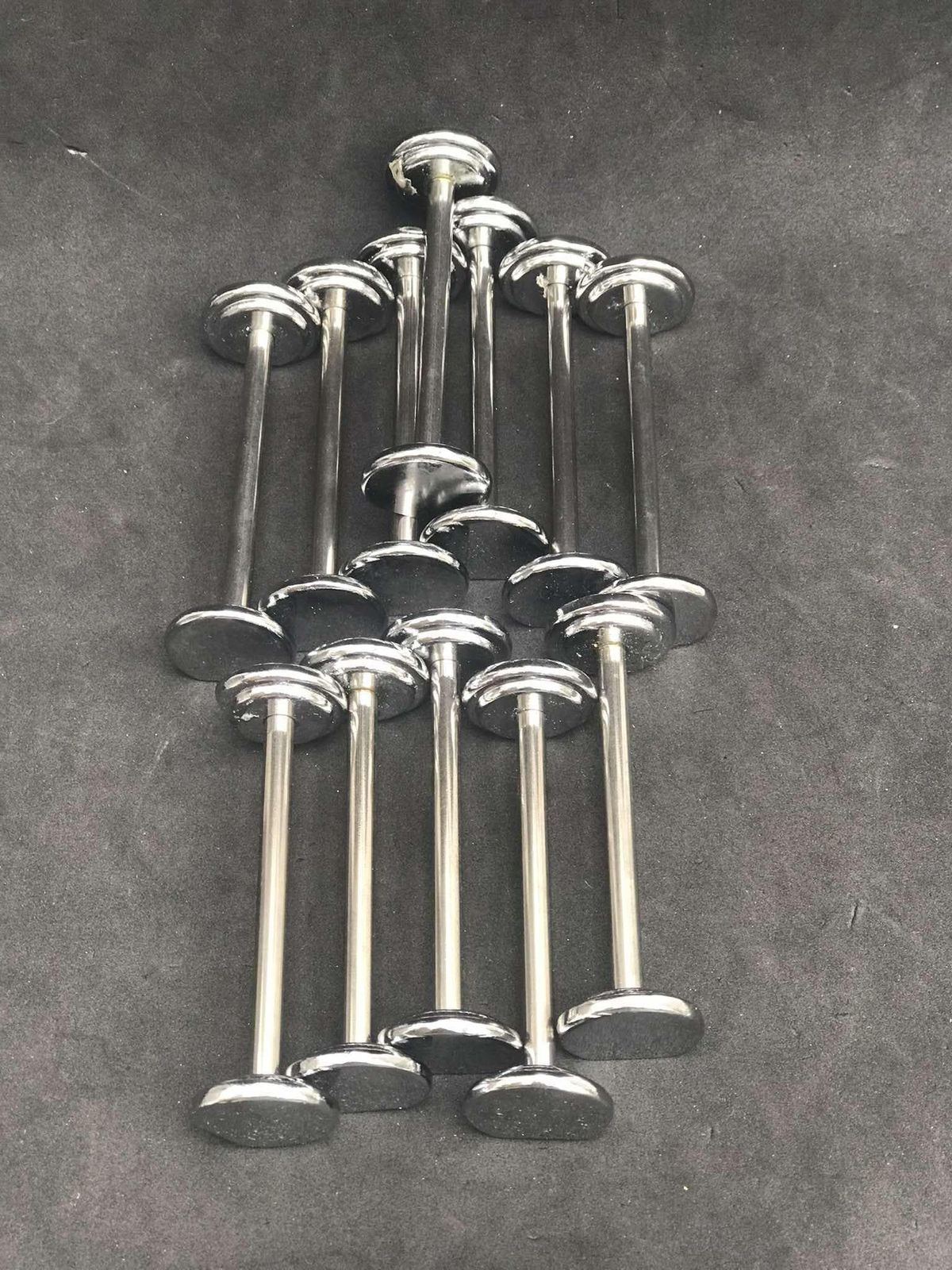 Vintage Knife Rests Art Deco Style, Set 12 Mid Century Chromed Stainless Steel Retro Table, Wedding Gift, Gift For Her Family Gift photo furniture