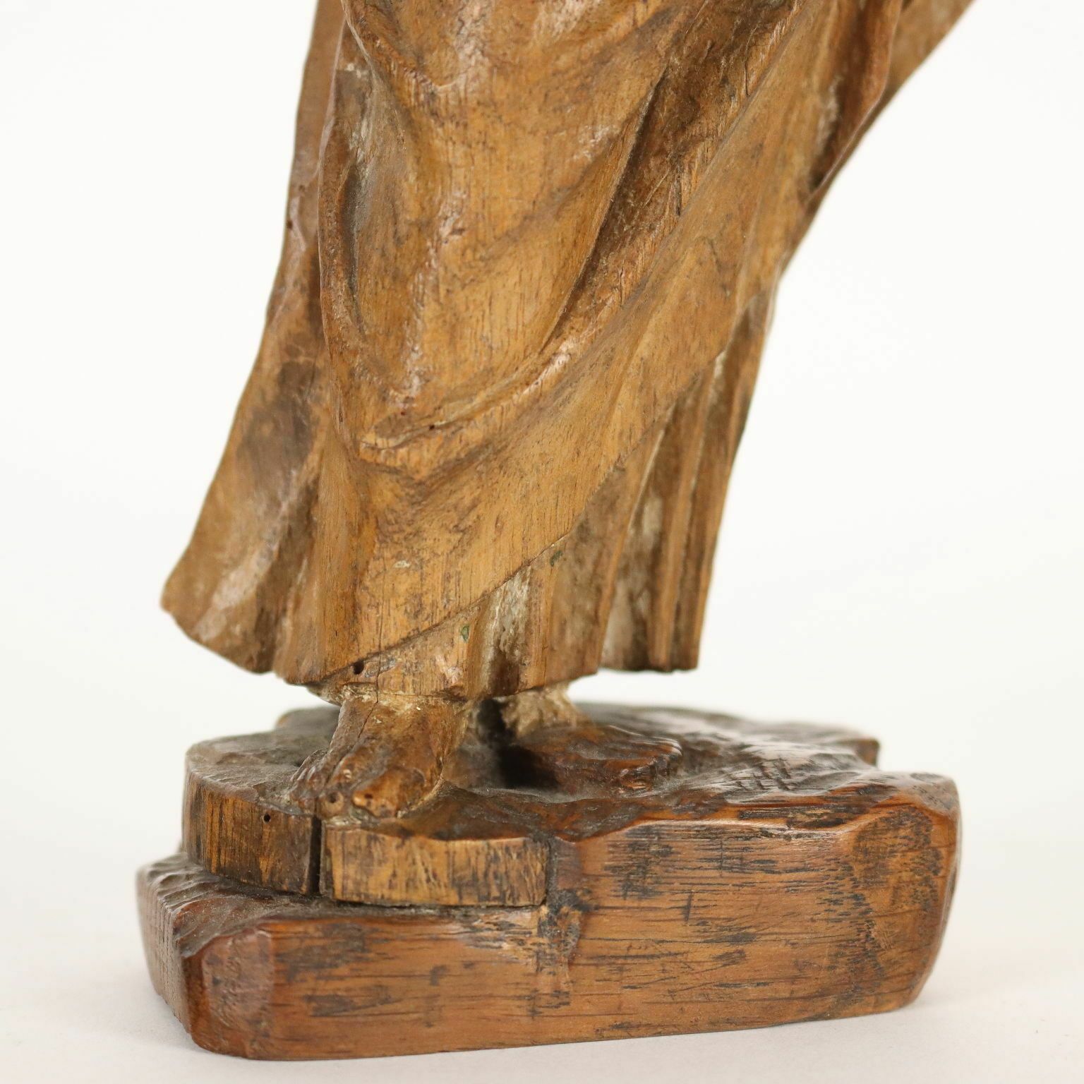 Antique Wooden Sculpture Philosopher Italy XVIII Century photo vinterior