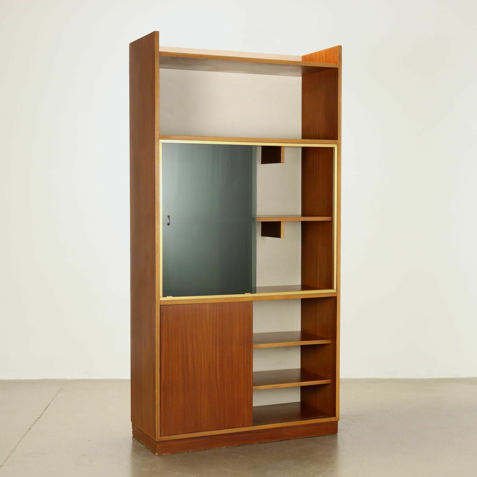 Vintage 1960s Cabinet Aluminium Mahogany Veneer photo for sale