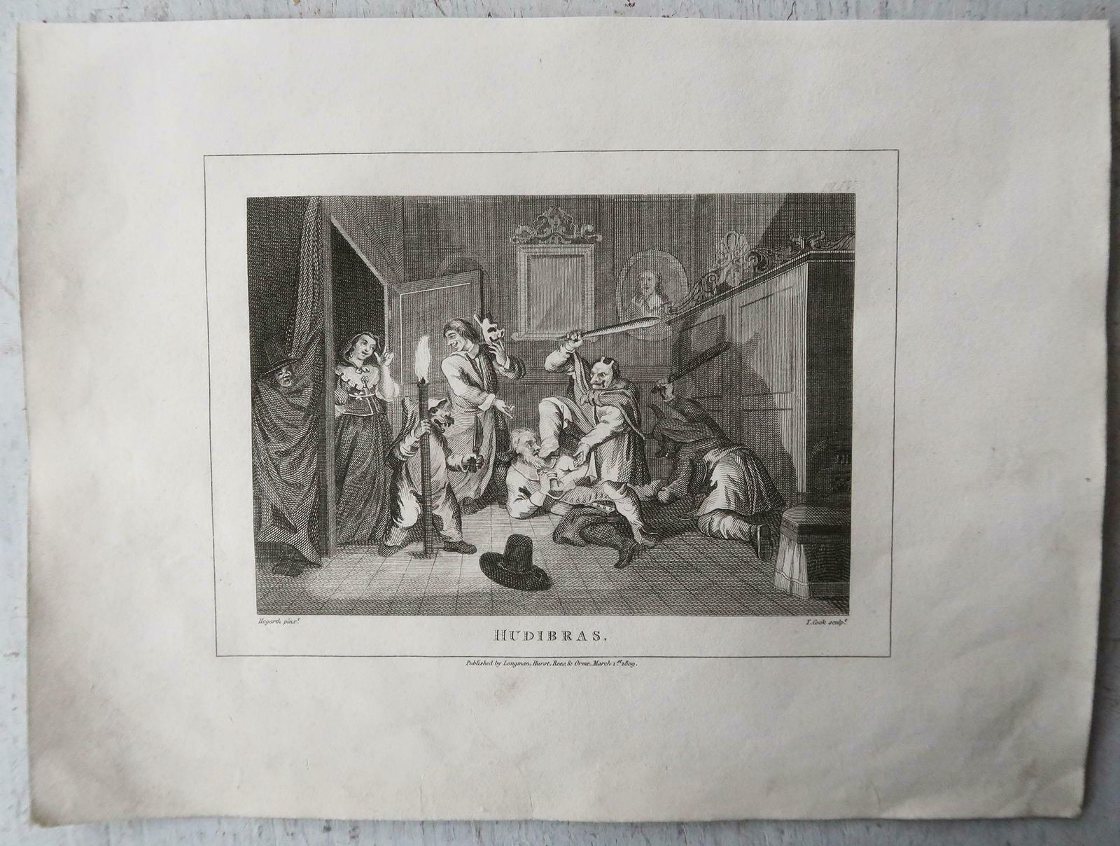 Set Of 10 Original Antique Prints After William Hogarth, " Hubidras " 1807 photo 140.0