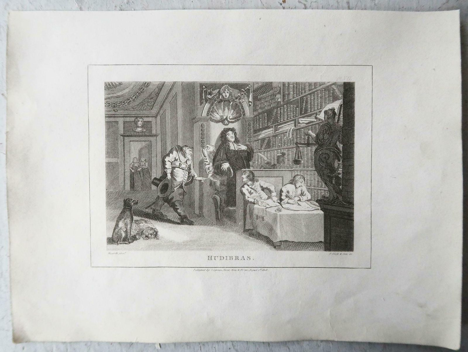 Set Of 10 Original Antique Prints After William Hogarth, " Hubidras " 1807 photo vintage