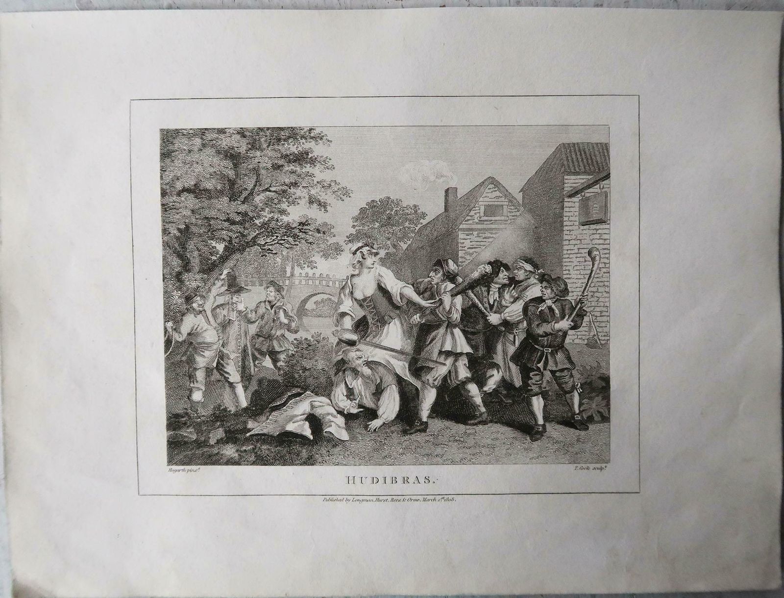 photo furniture Set Of 10 Original Antique Prints After William Hogarth, " Hubidras " 1807