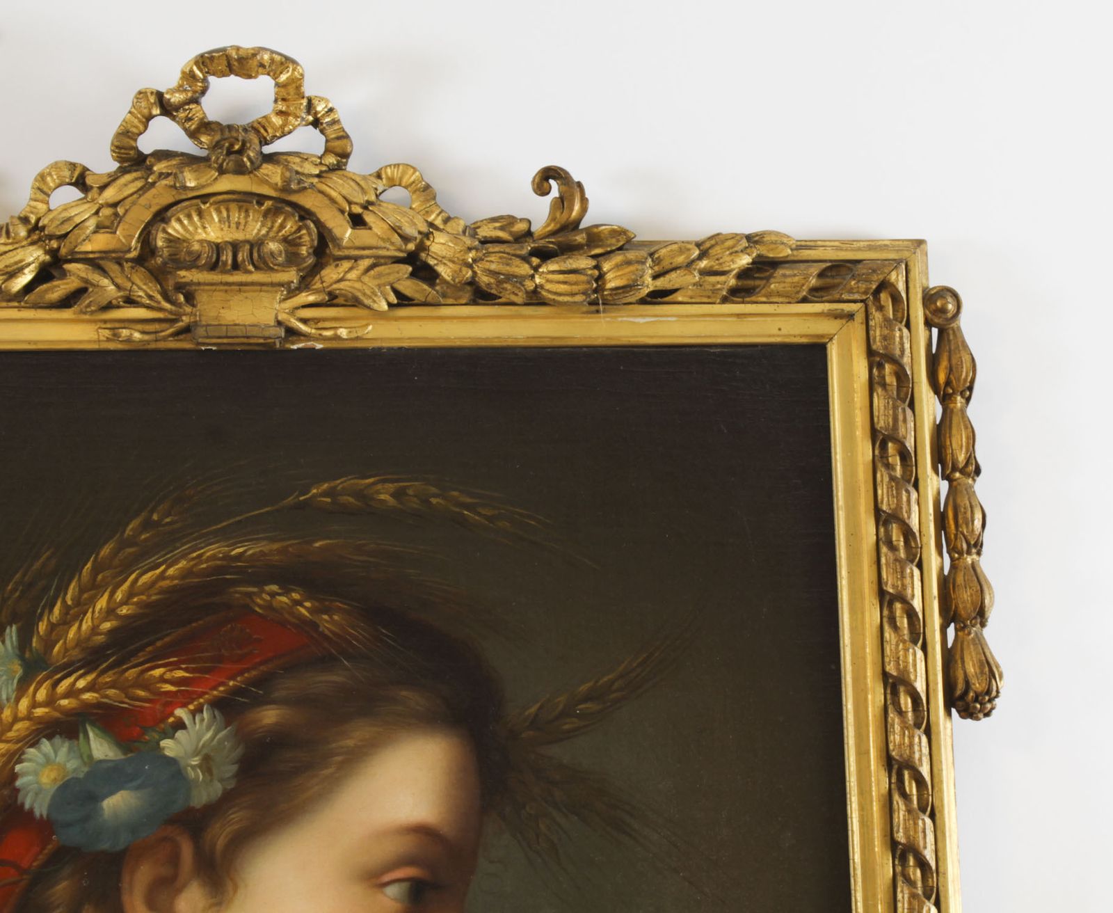 Antique Set Of 4  Oil Paintings Four Seasons By Guiseppe Mazzolini  19th C photo vinterior