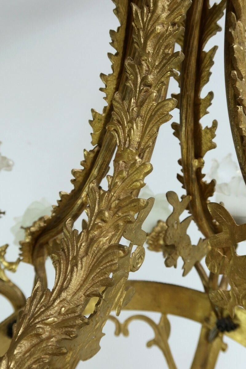 Chandelier With 12 Lights In Gilt Bronze, Napoleon III Style – Late 19th Century photo 2530.0